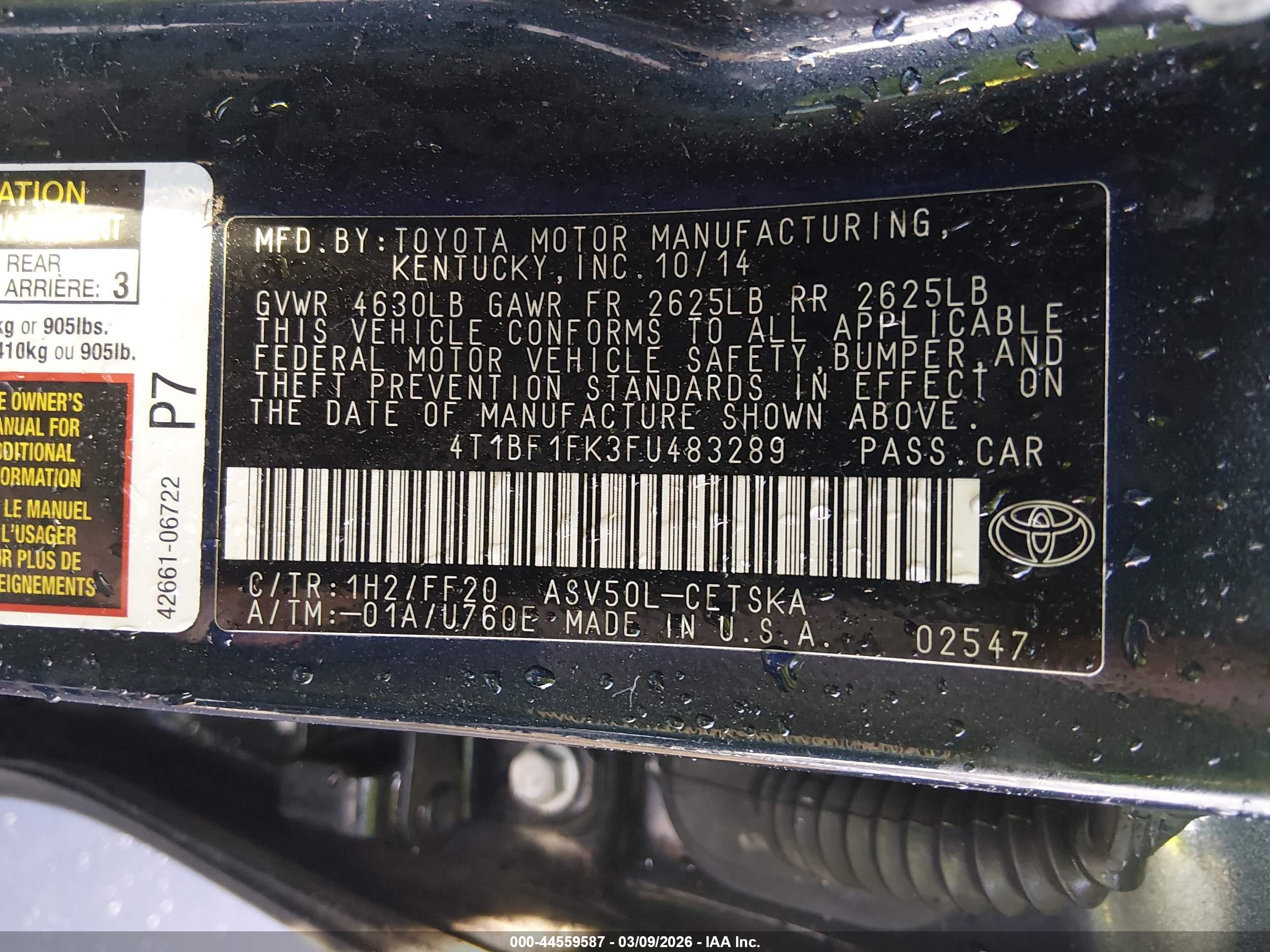 TOYOTA CAMRY image 9
