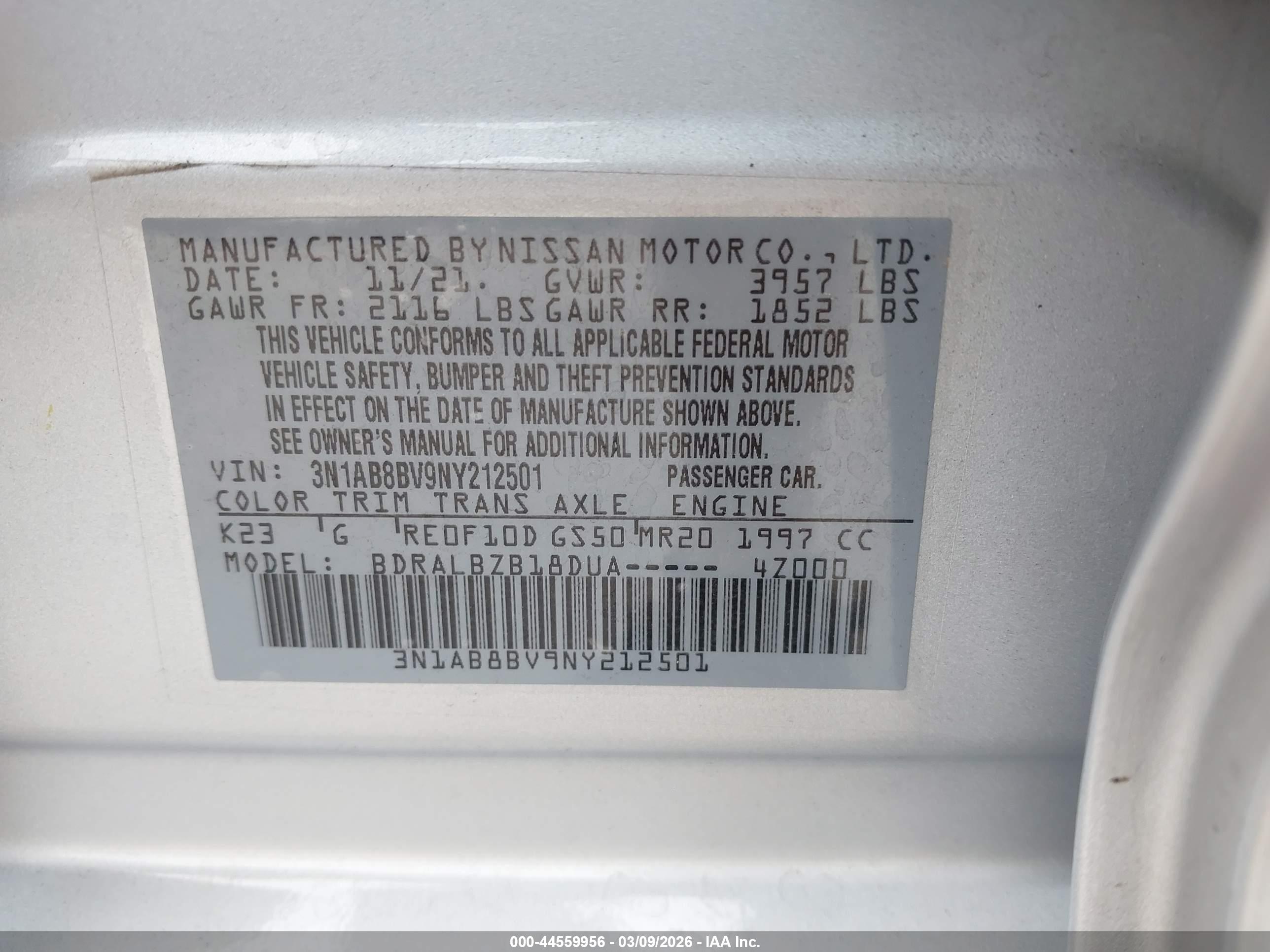 NISSAN SENTRA image 9