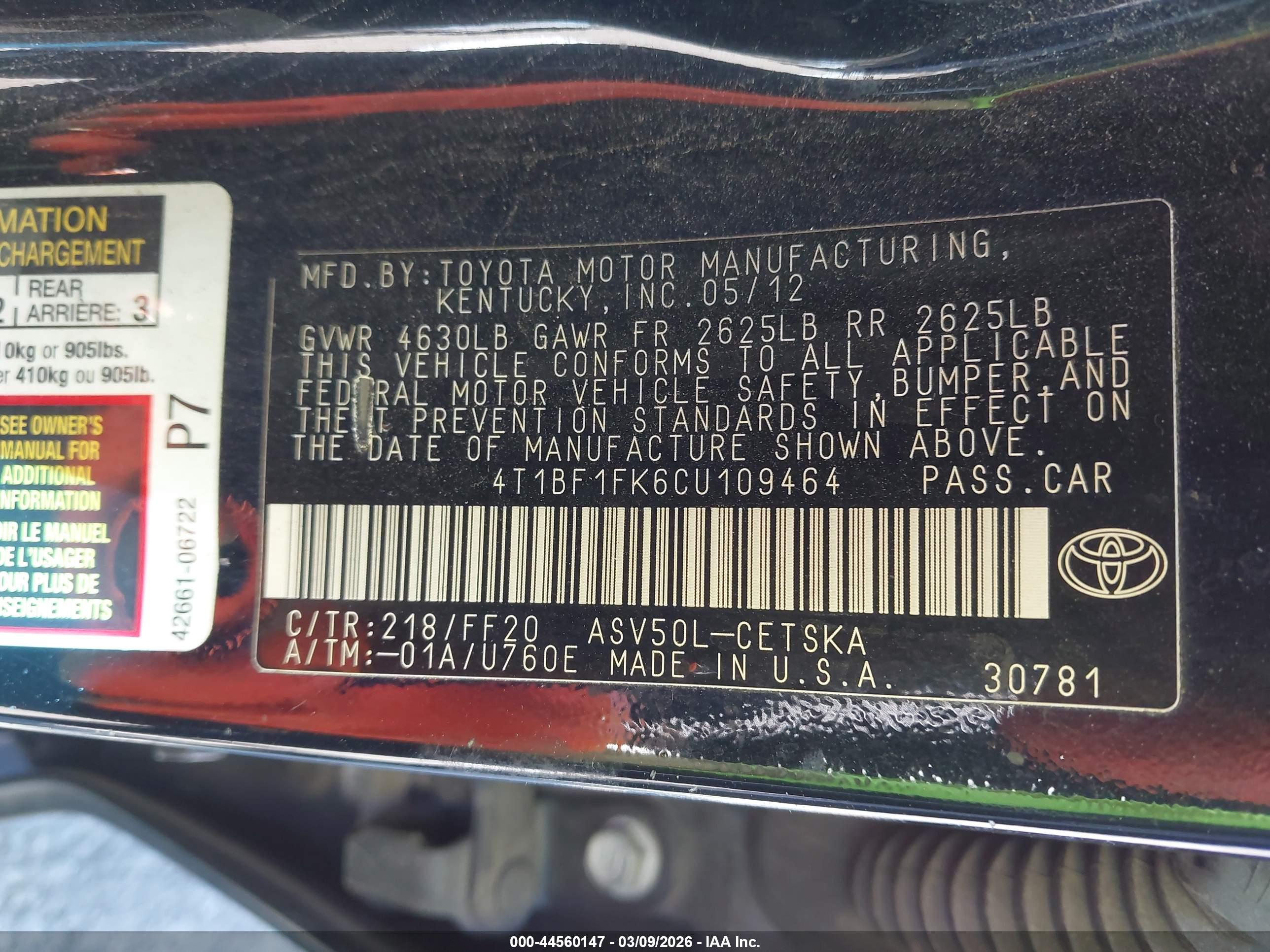 TOYOTA CAMRY image 9