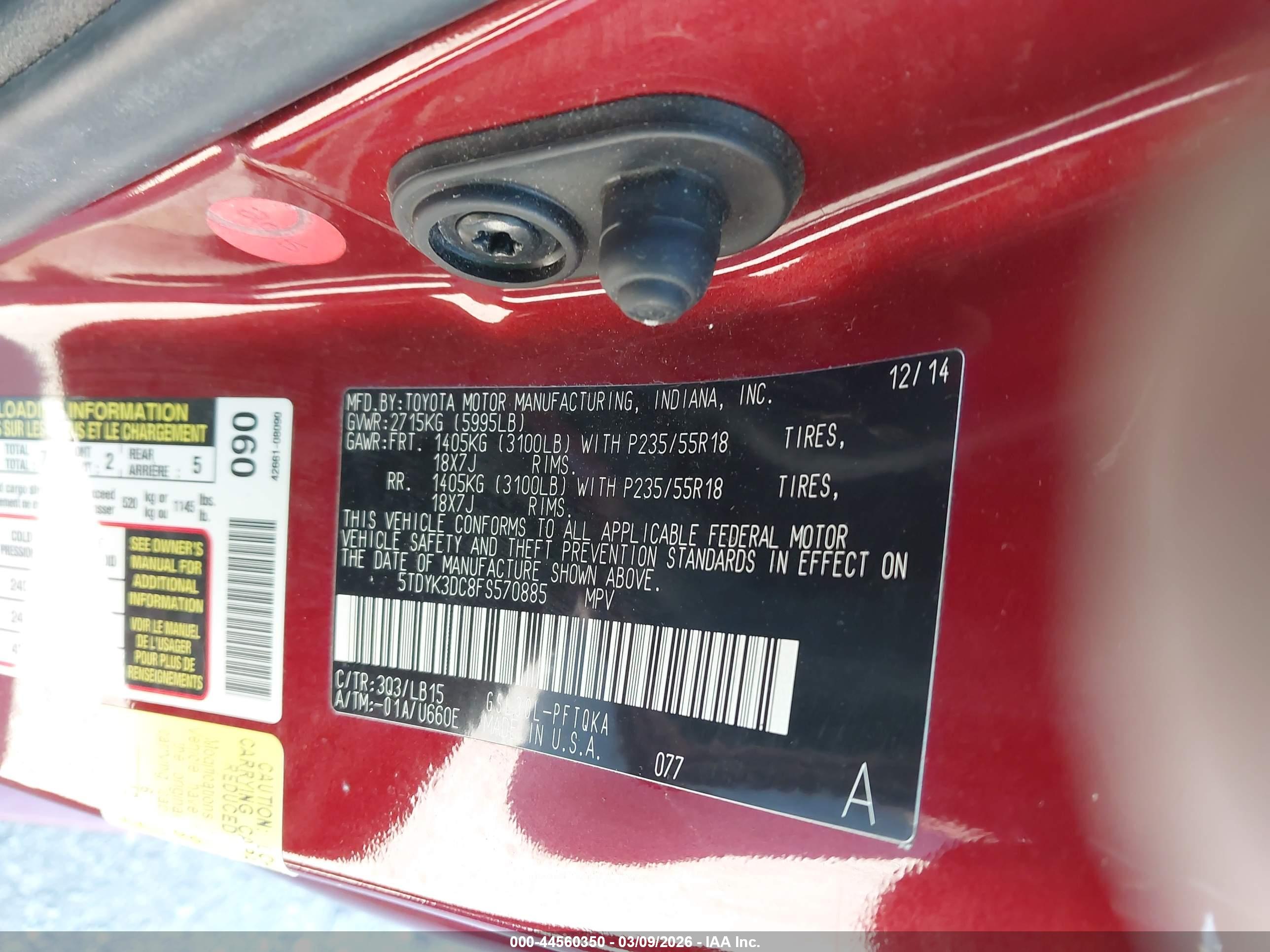 TOYOTA SIENNA image 9