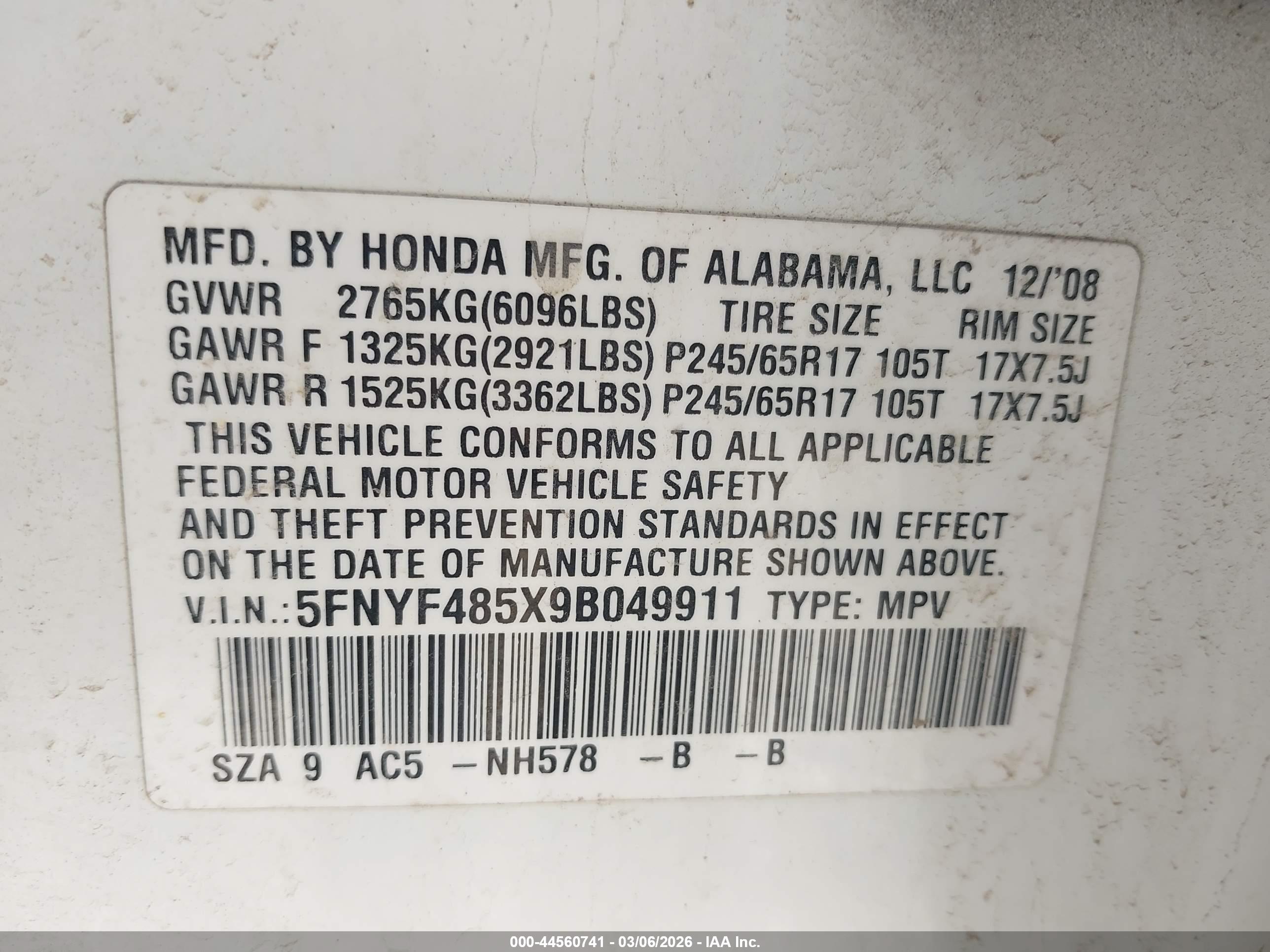 HONDA PILOT image 9
