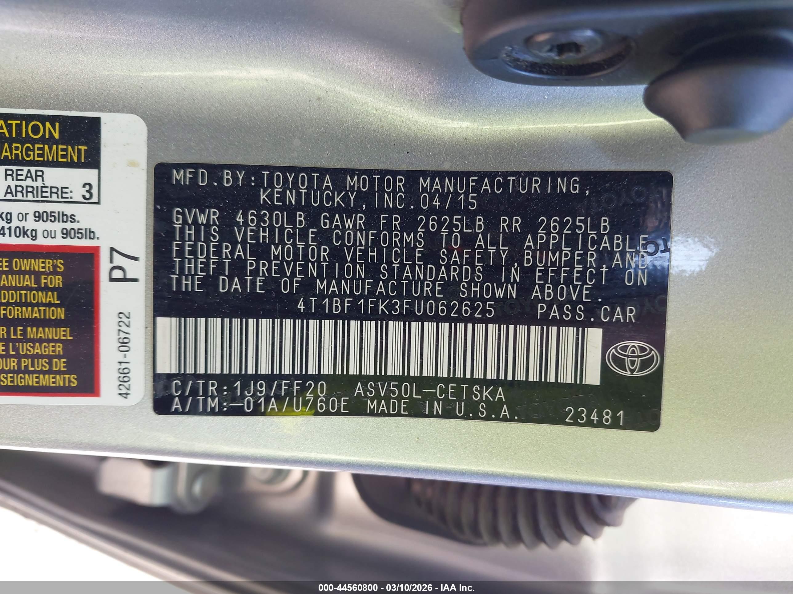TOYOTA CAMRY image 9
