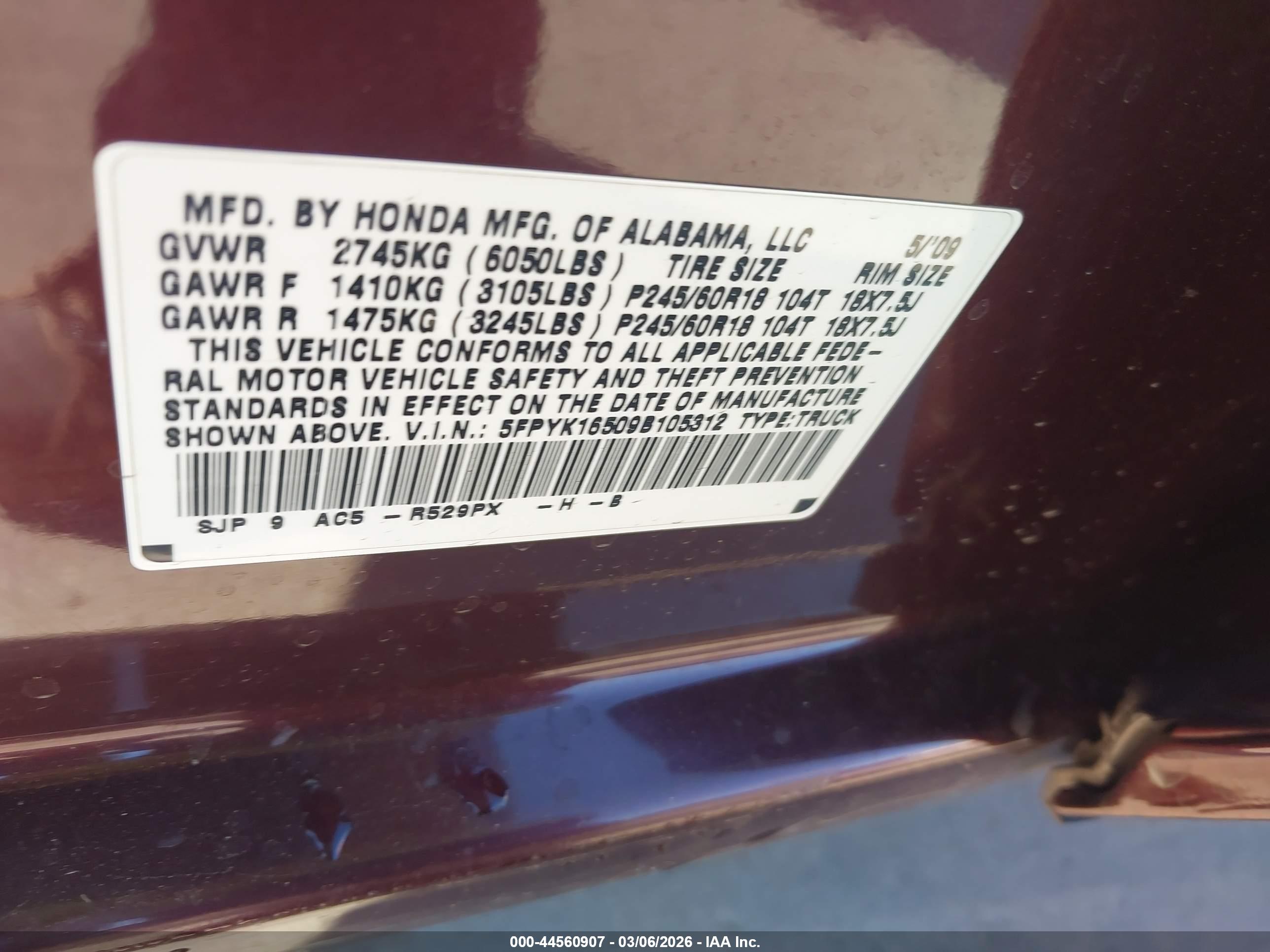 HONDA RIDGELINE image 9