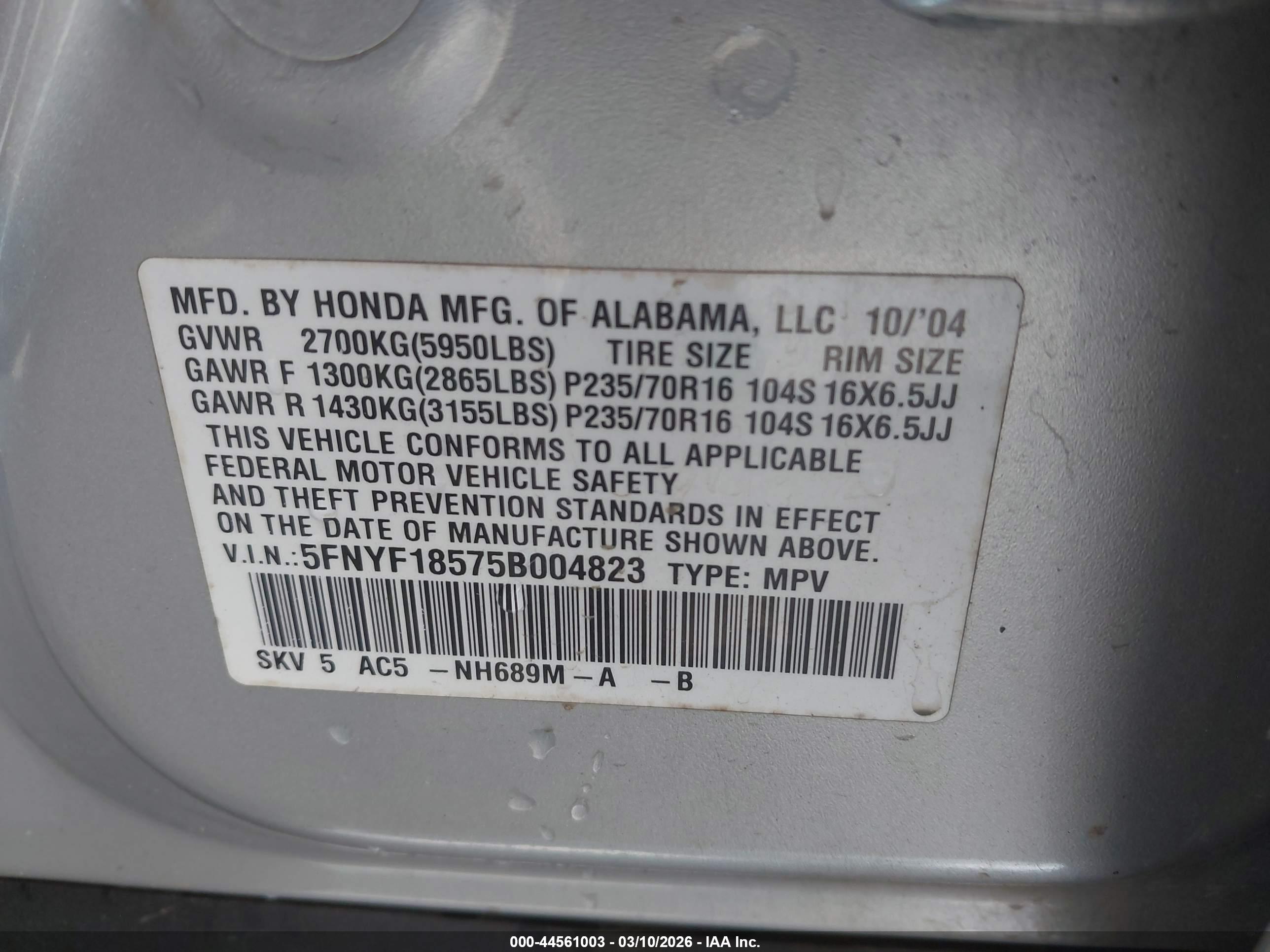 HONDA PILOT image 9