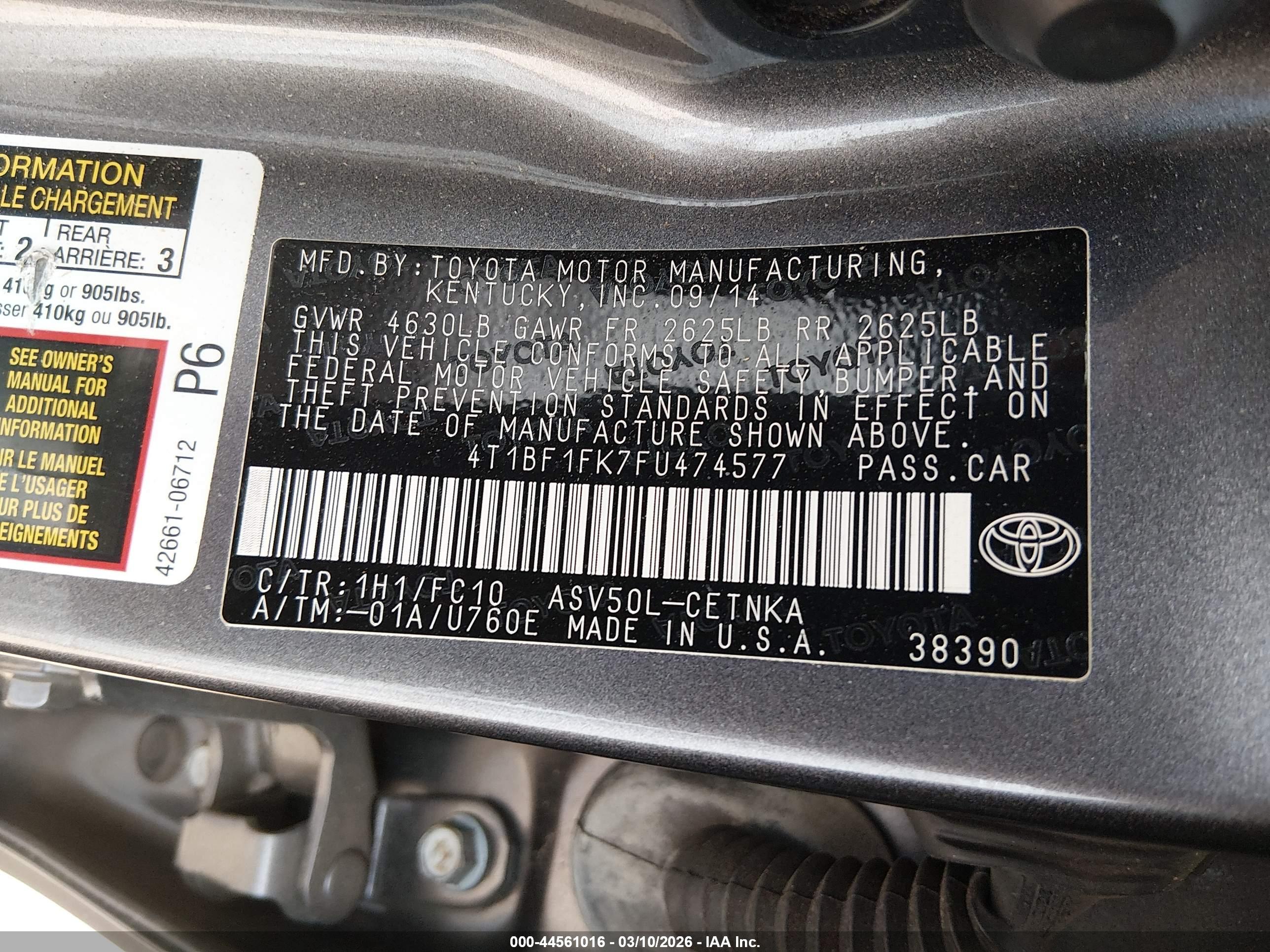 TOYOTA CAMRY image 9