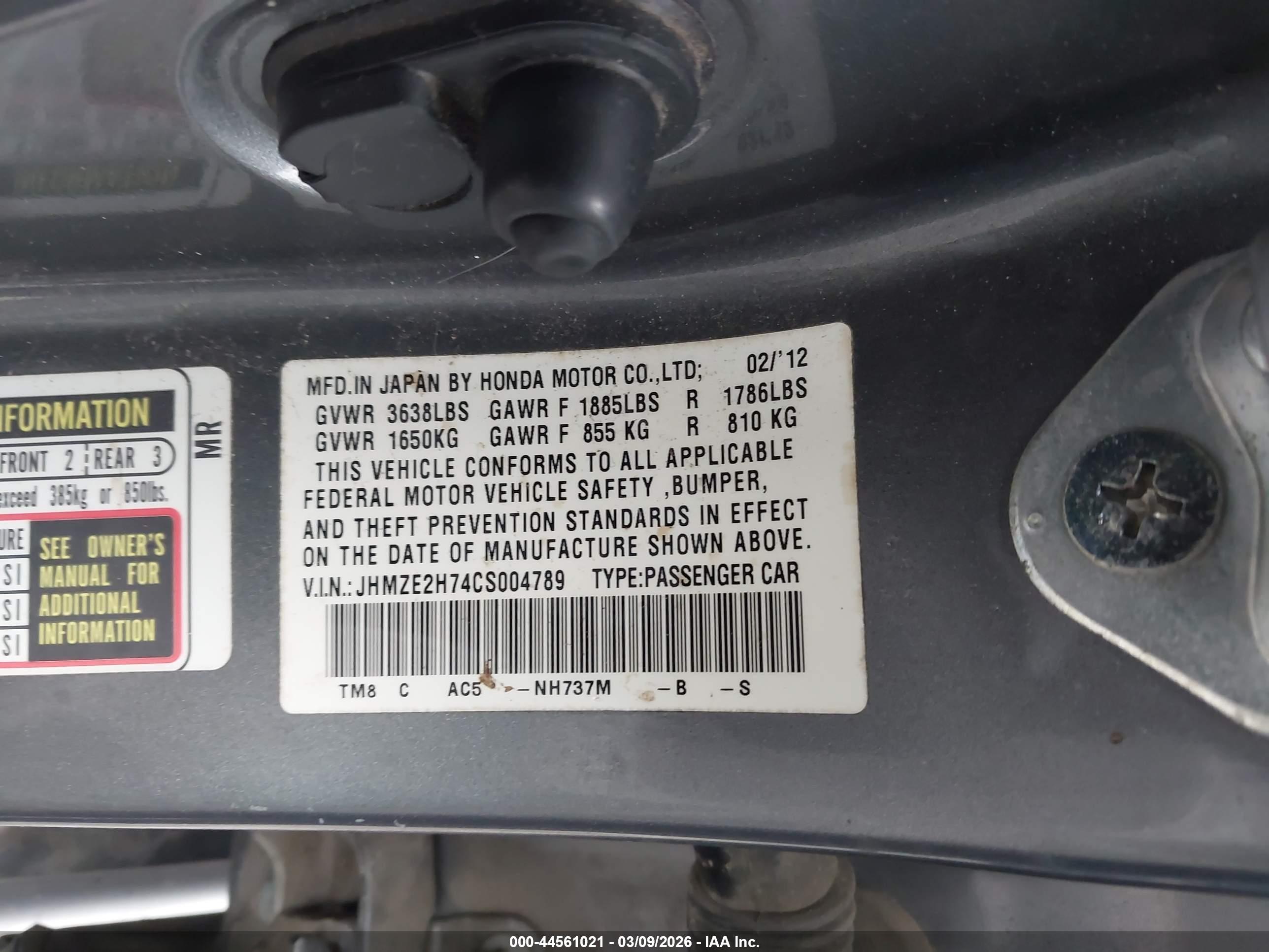 HONDA INSIGHT image 9