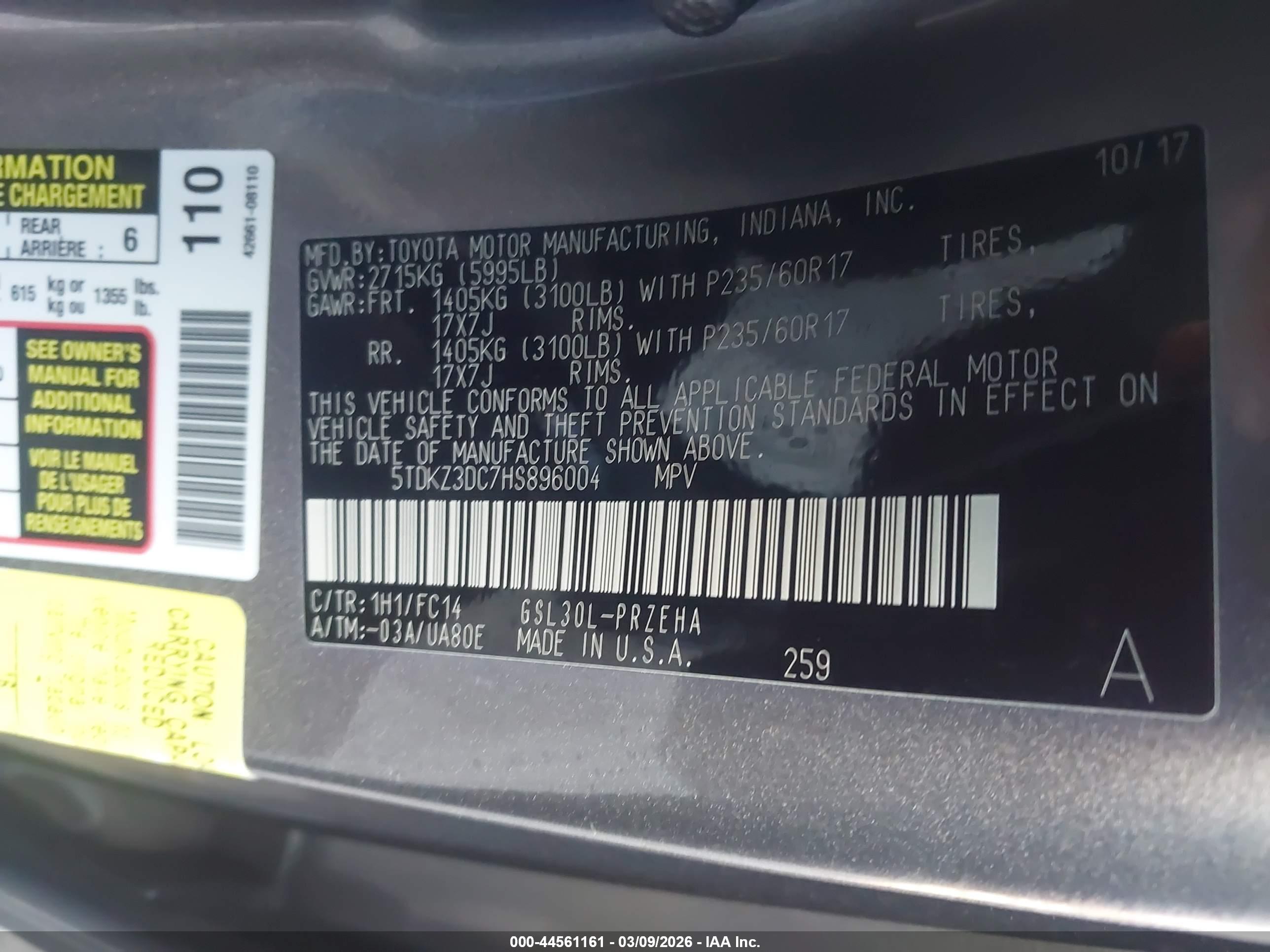 TOYOTA SIENNA image 9