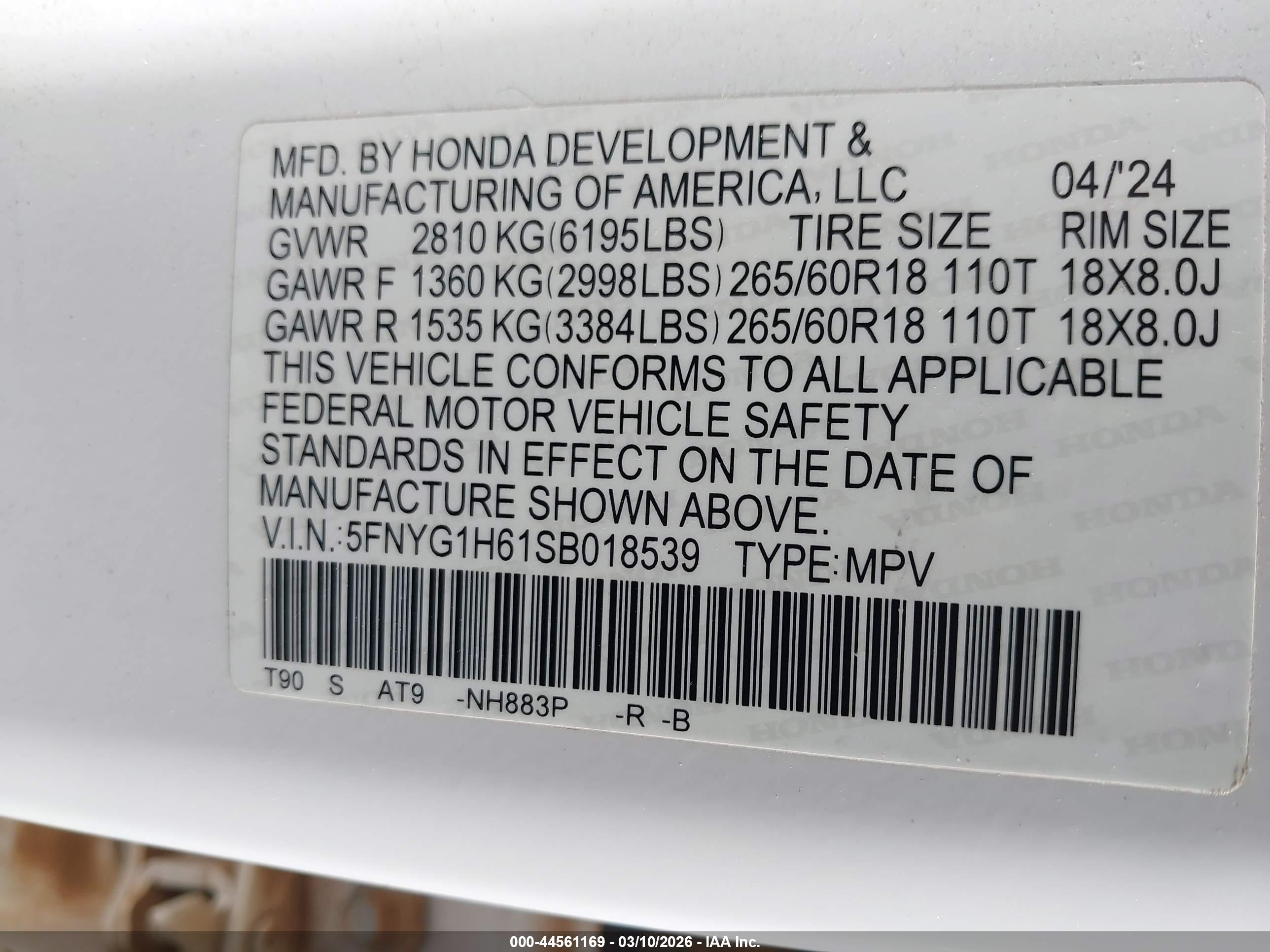 HONDA PILOT image 9