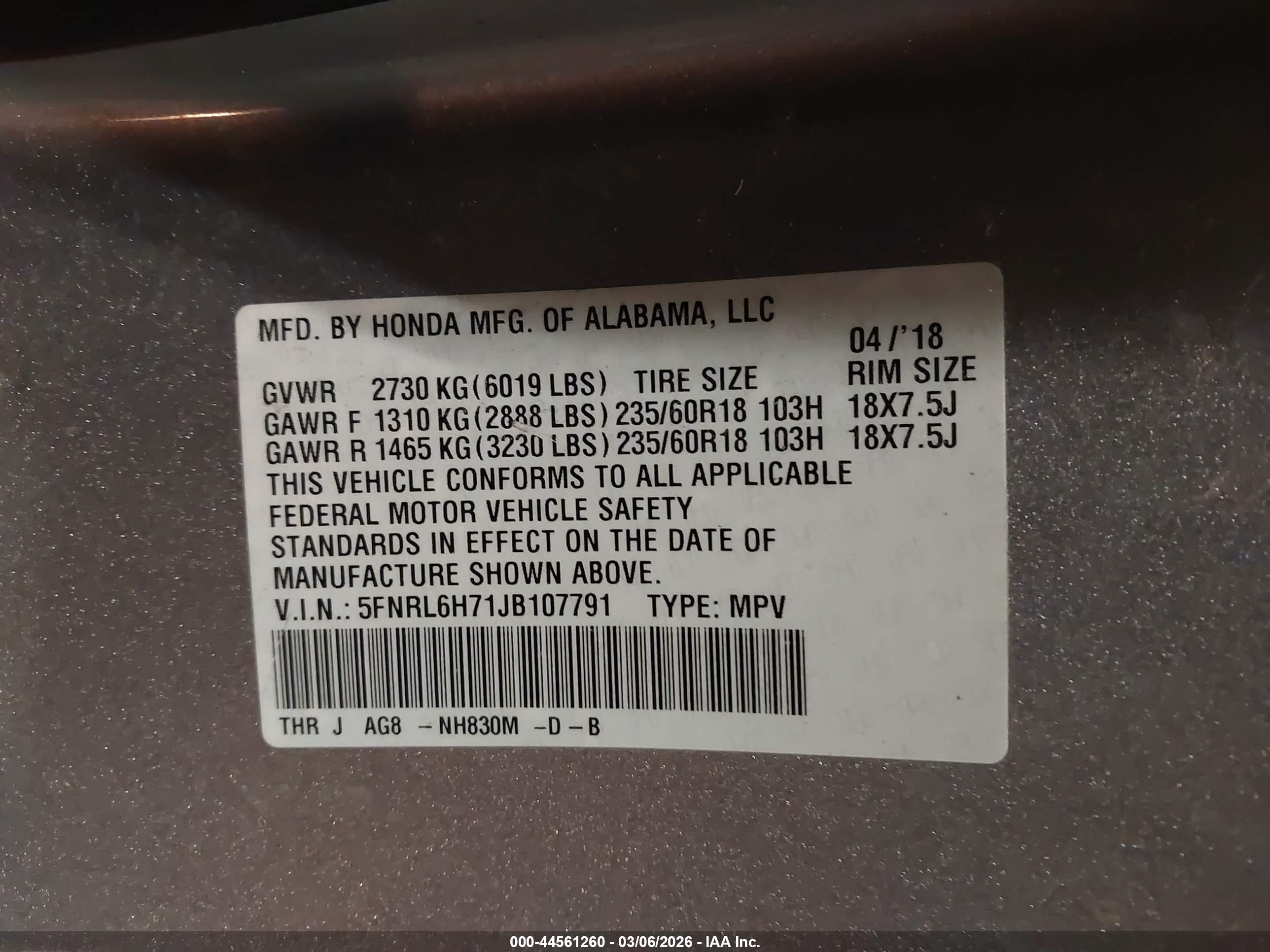 HONDA ODYSSEY image 9