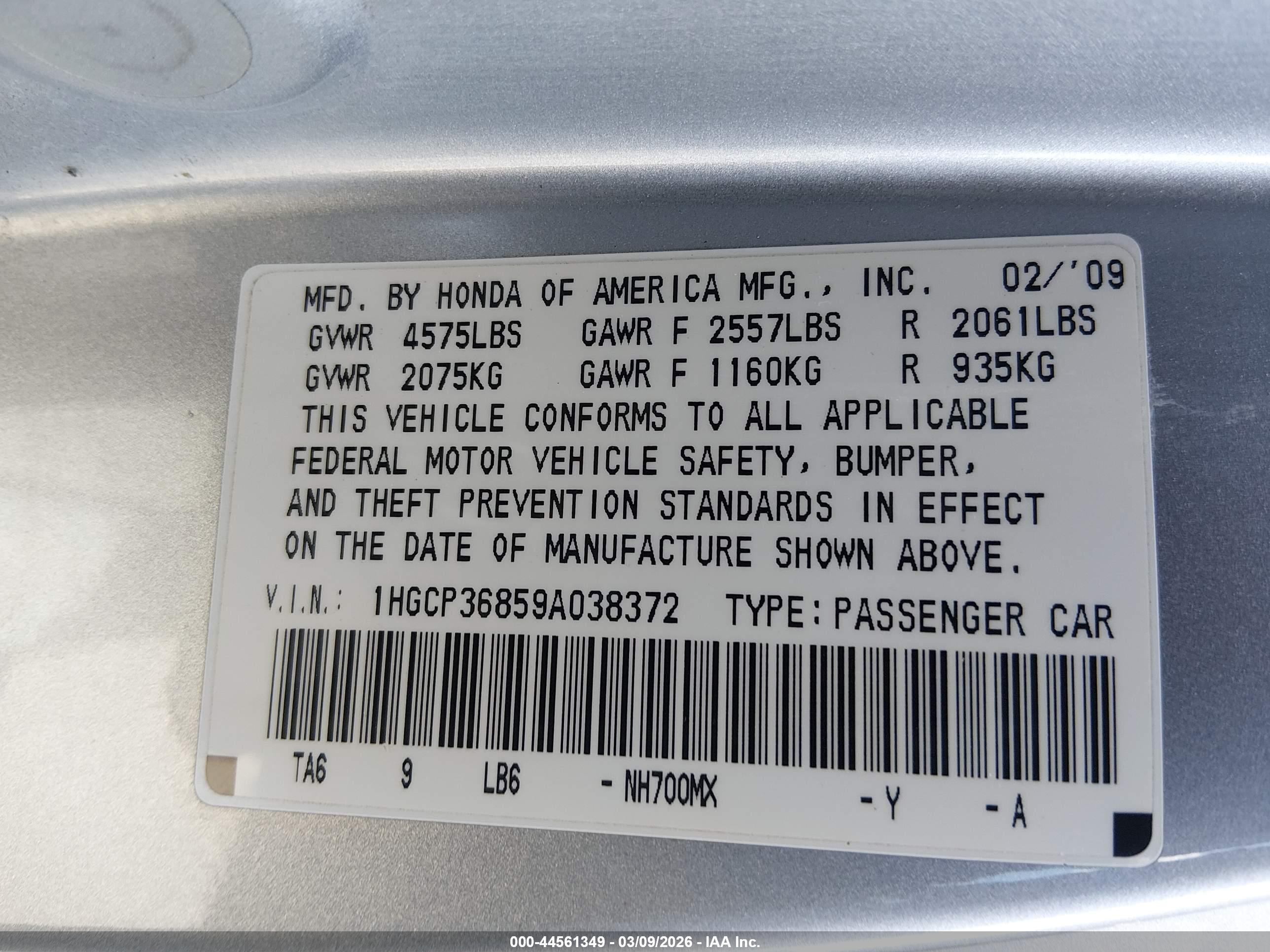 HONDA ACCORD image 9