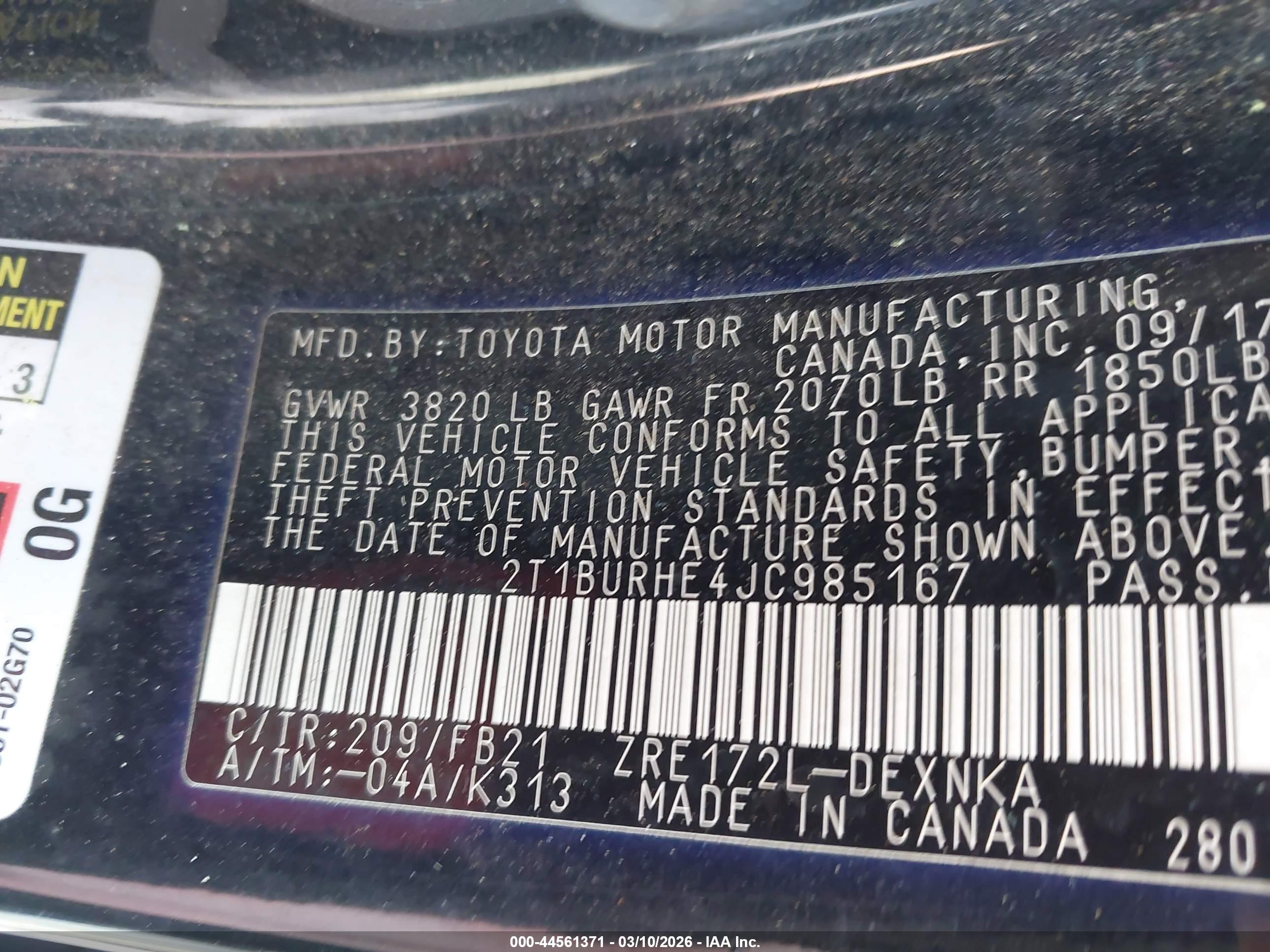 TOYOTA COROLLA image 9