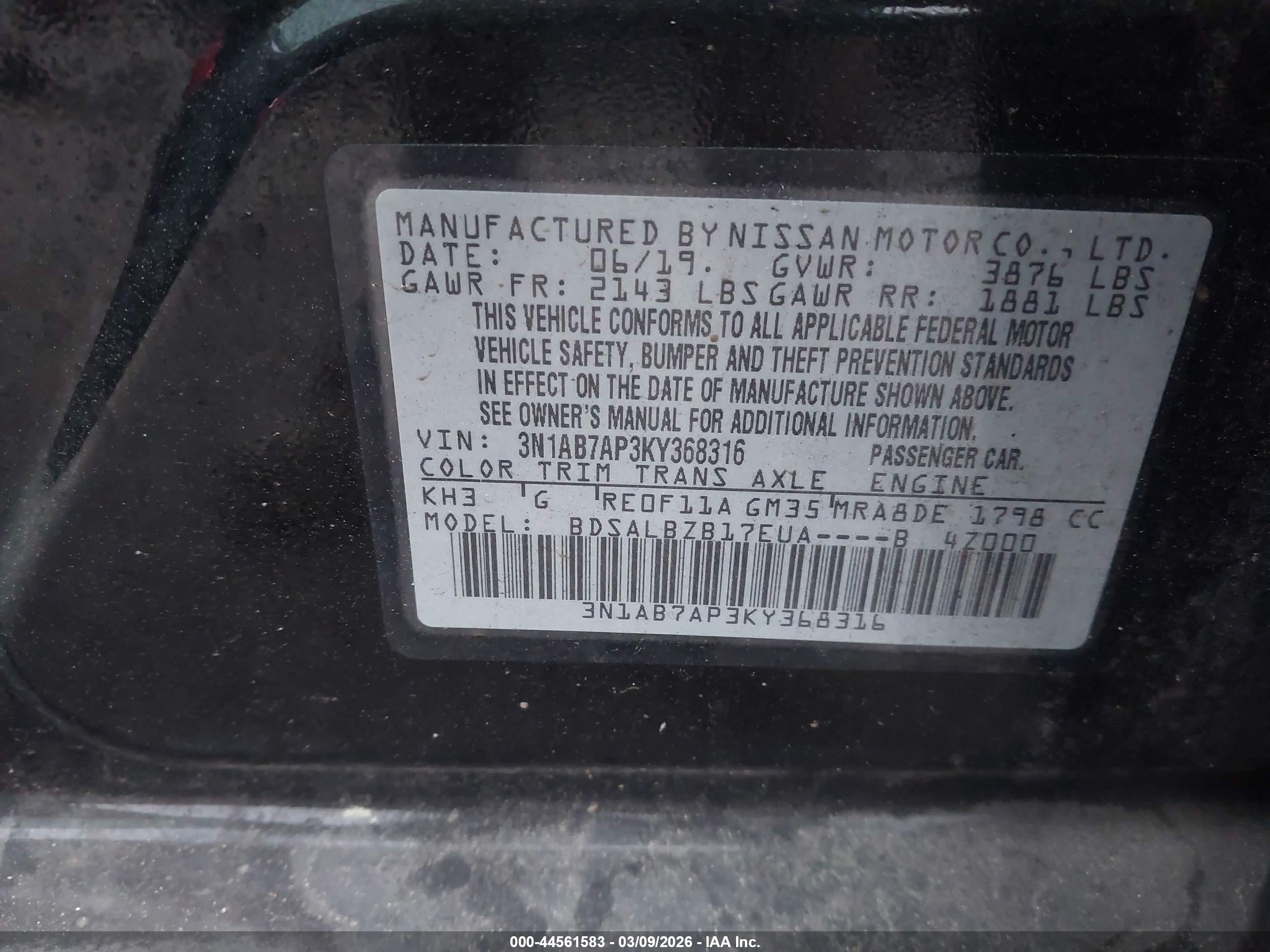 NISSAN SENTRA image 9