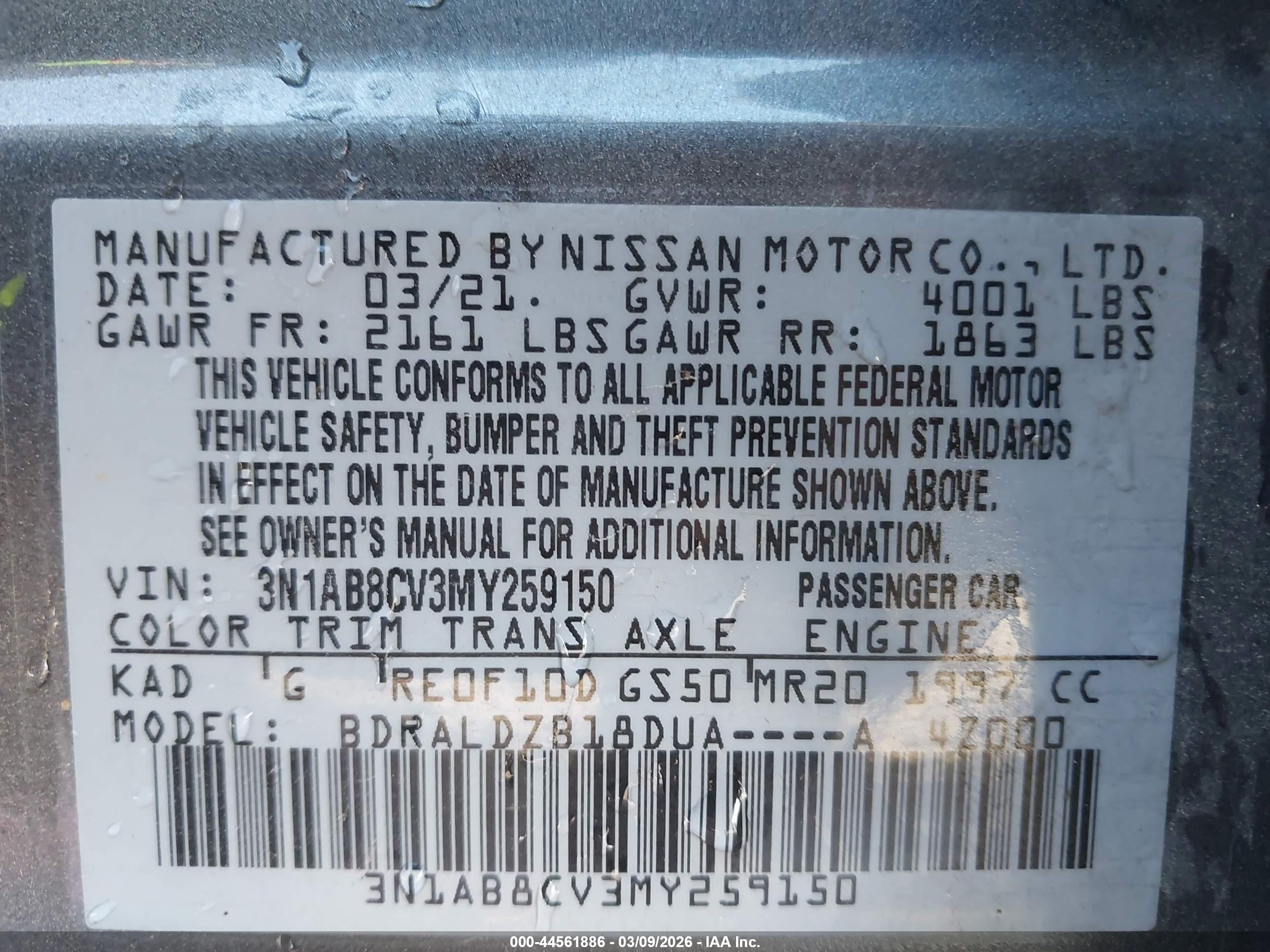 NISSAN SENTRA image 9