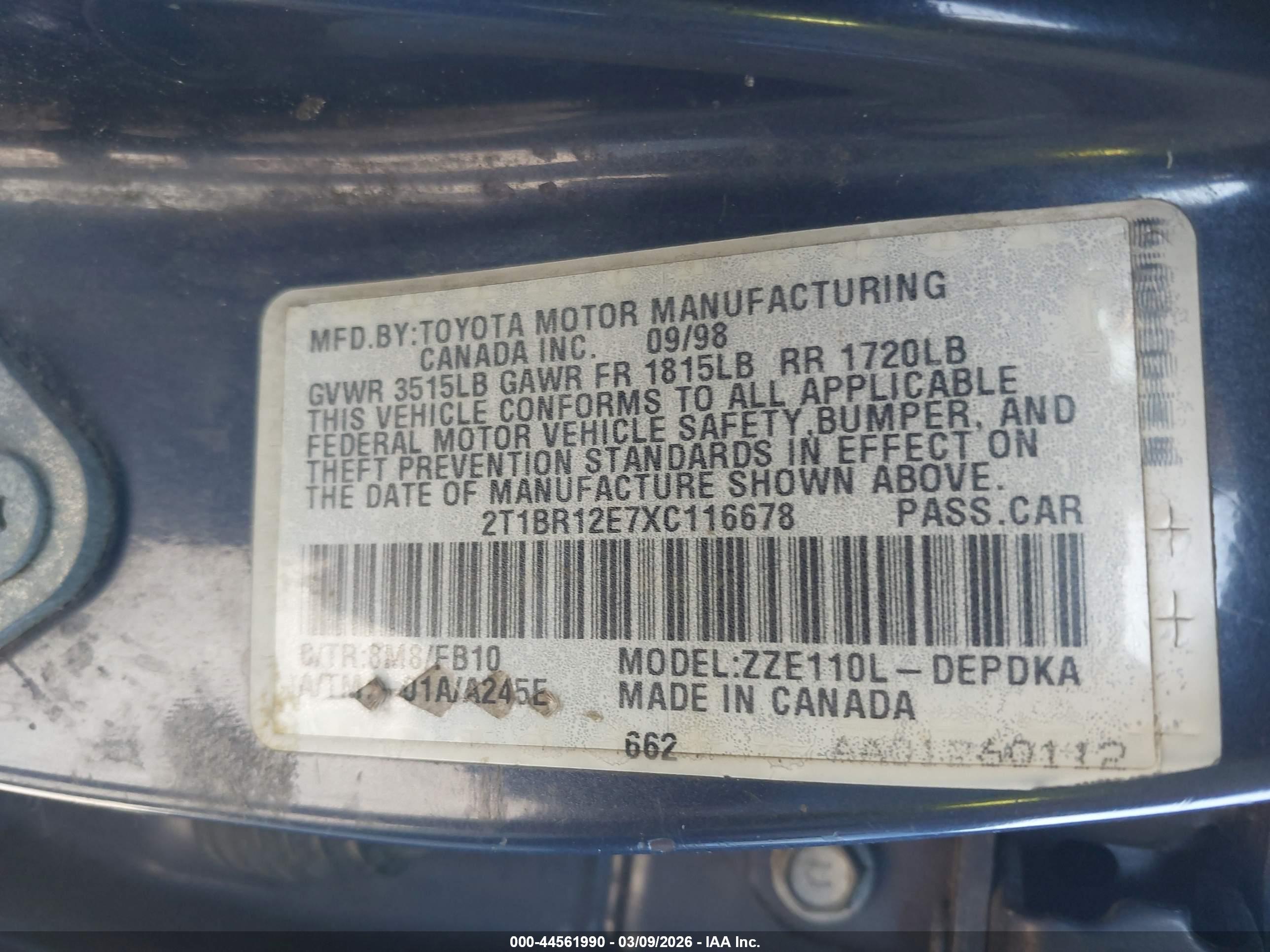 TOYOTA COROLLA image 9