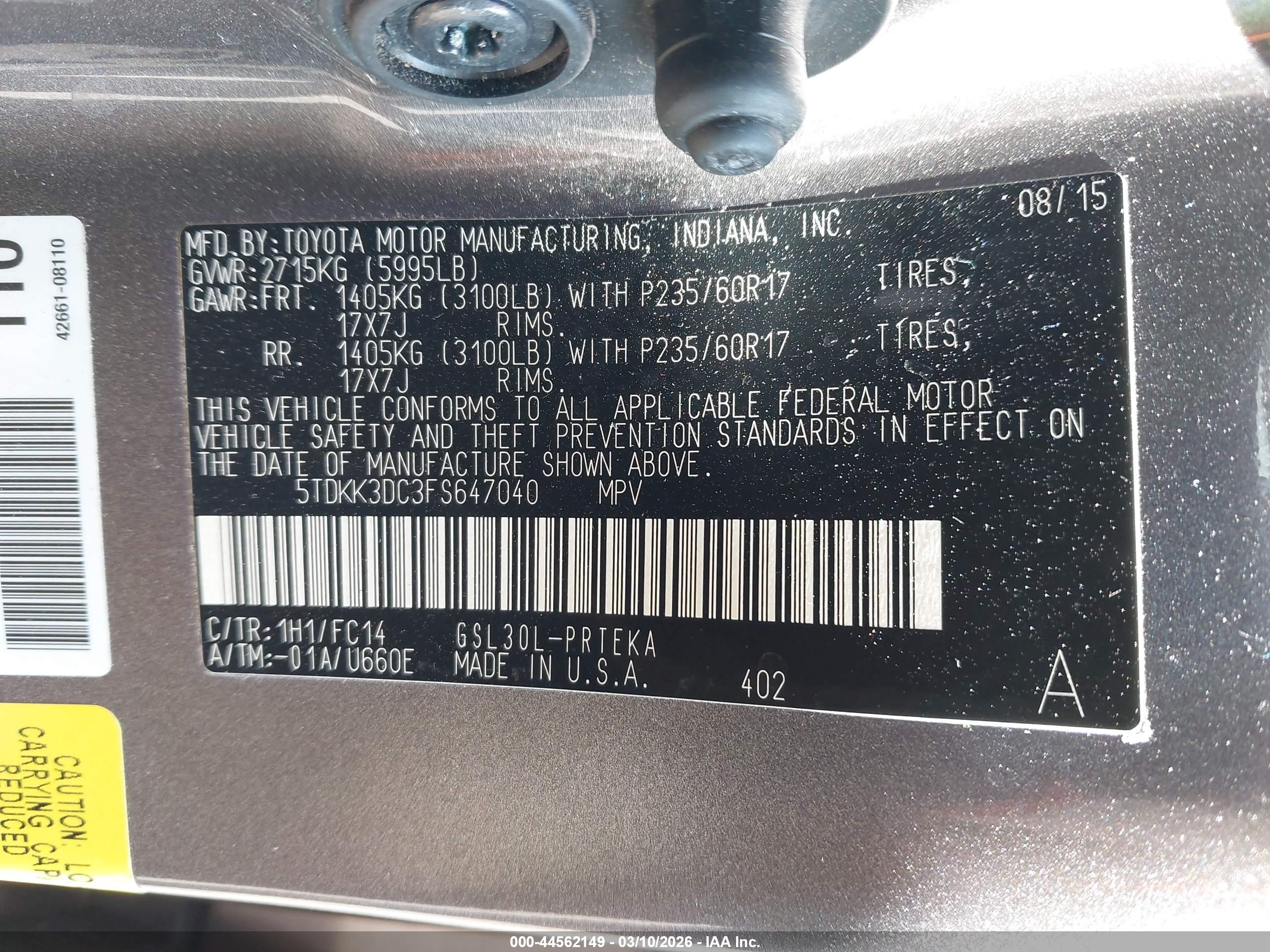 TOYOTA SIENNA image 9