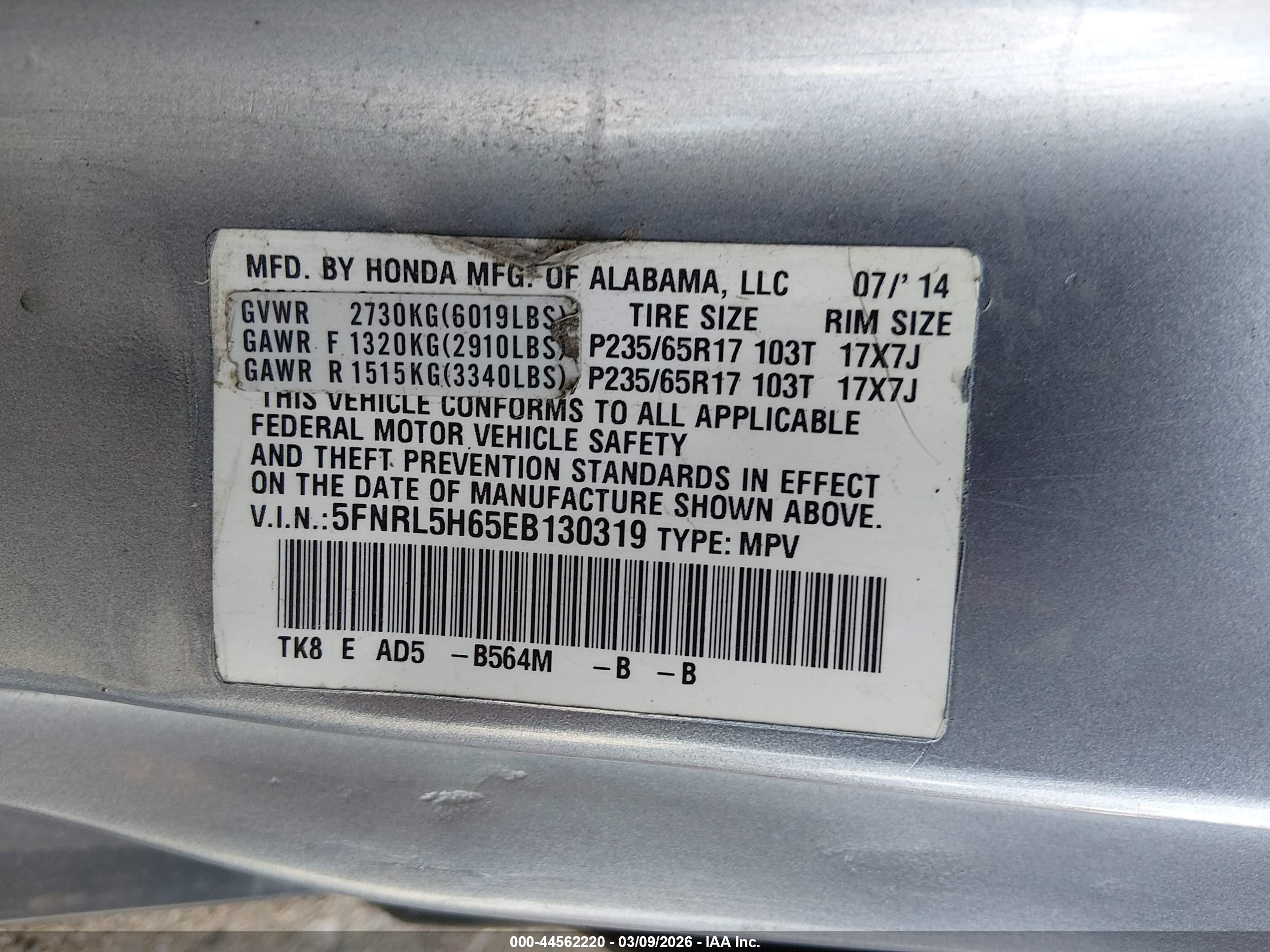 HONDA ODYSSEY image 9