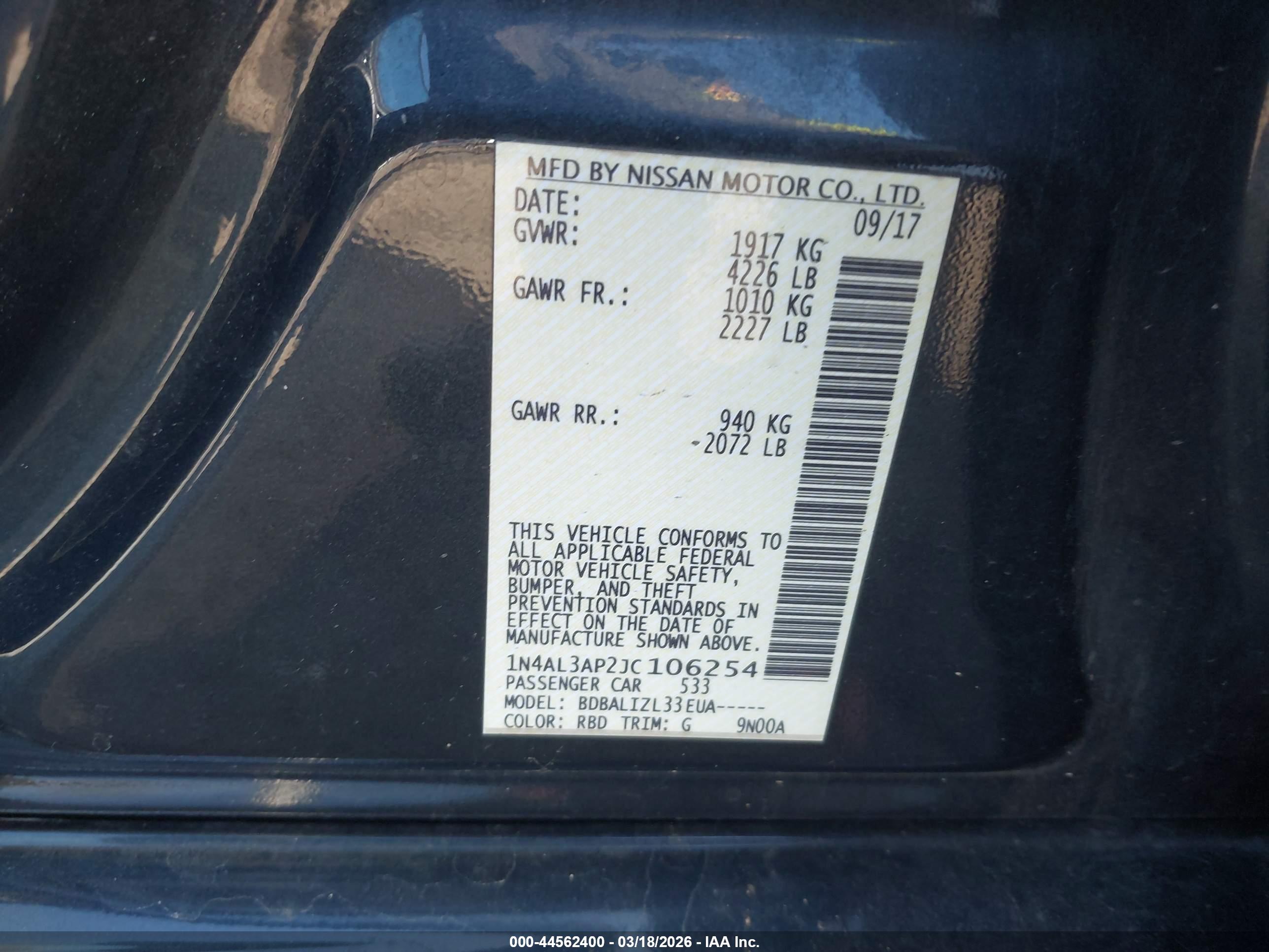 NISSAN ALTIMA image 9