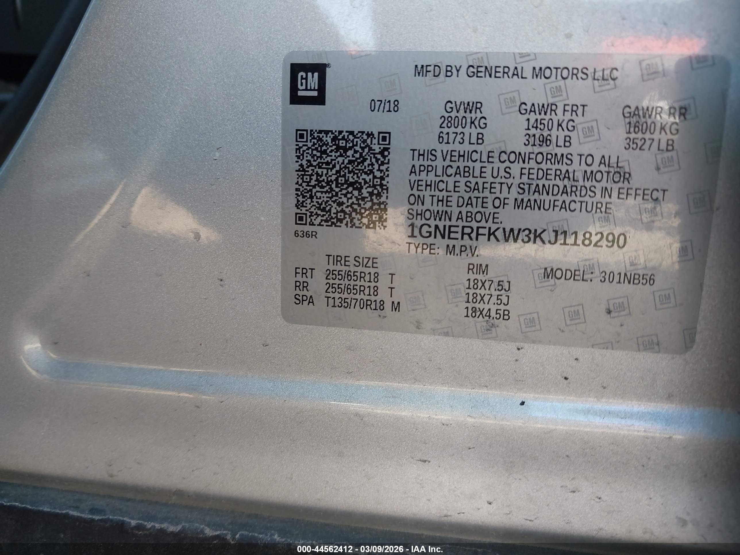 CHEVROLET TRAVERSE image 9