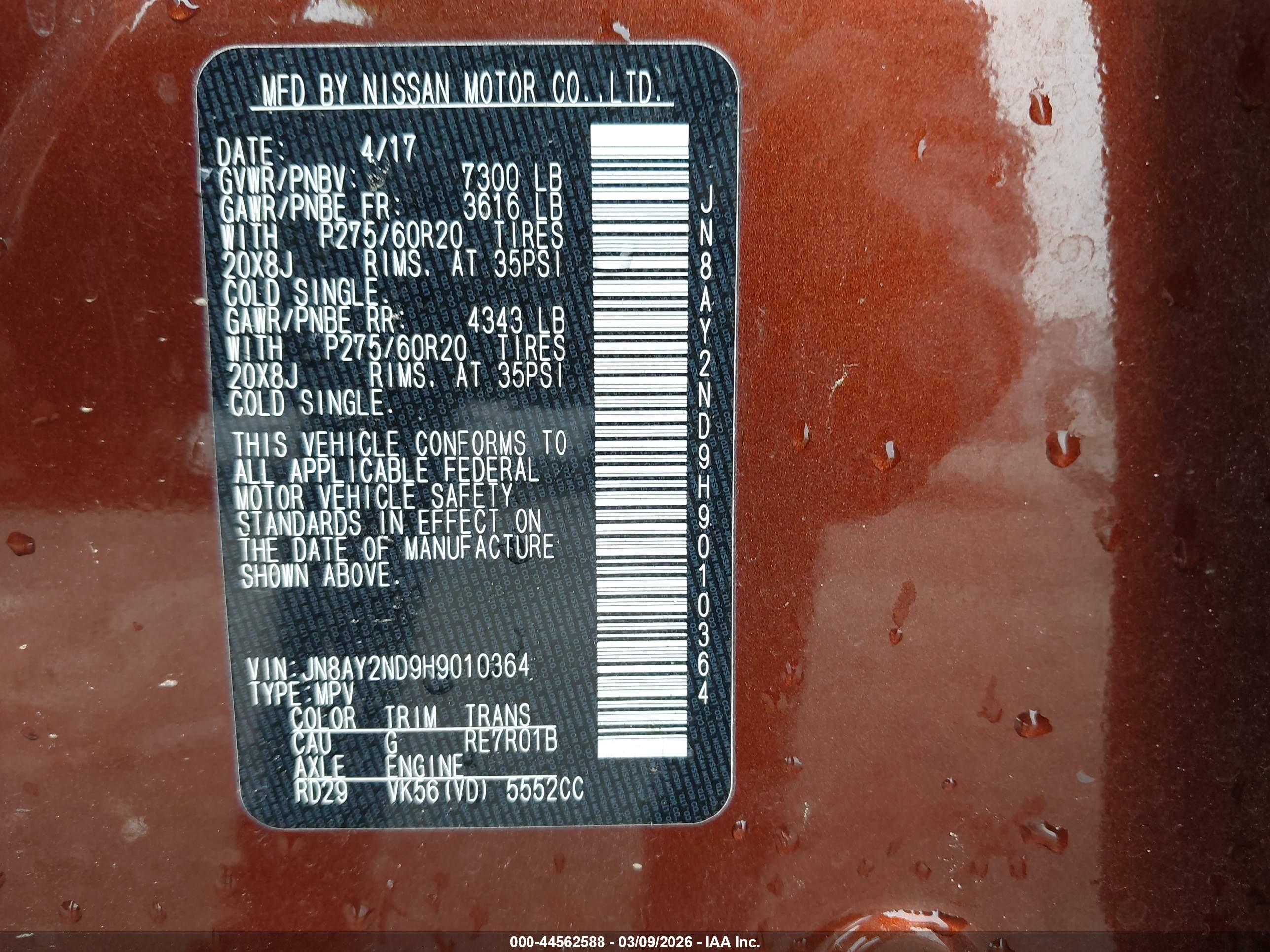 NISSAN ARMADA image 9