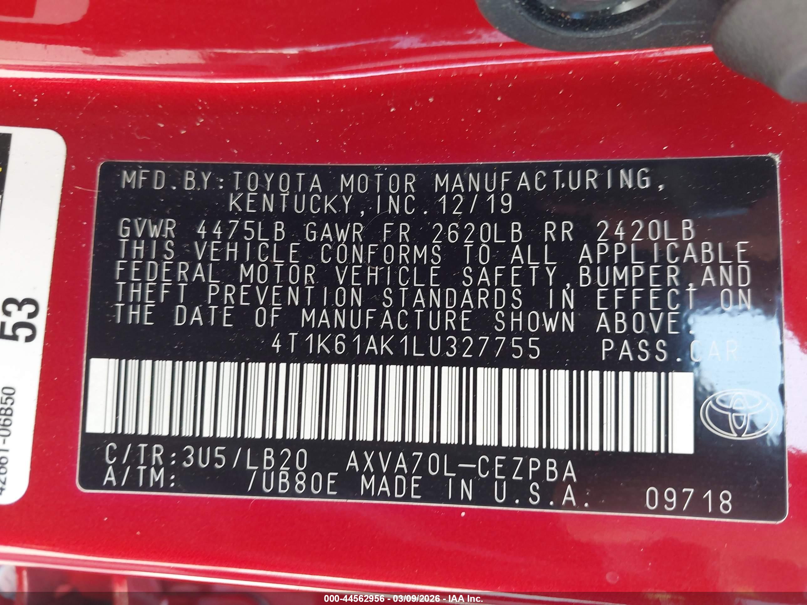 TOYOTA CAMRY image 9