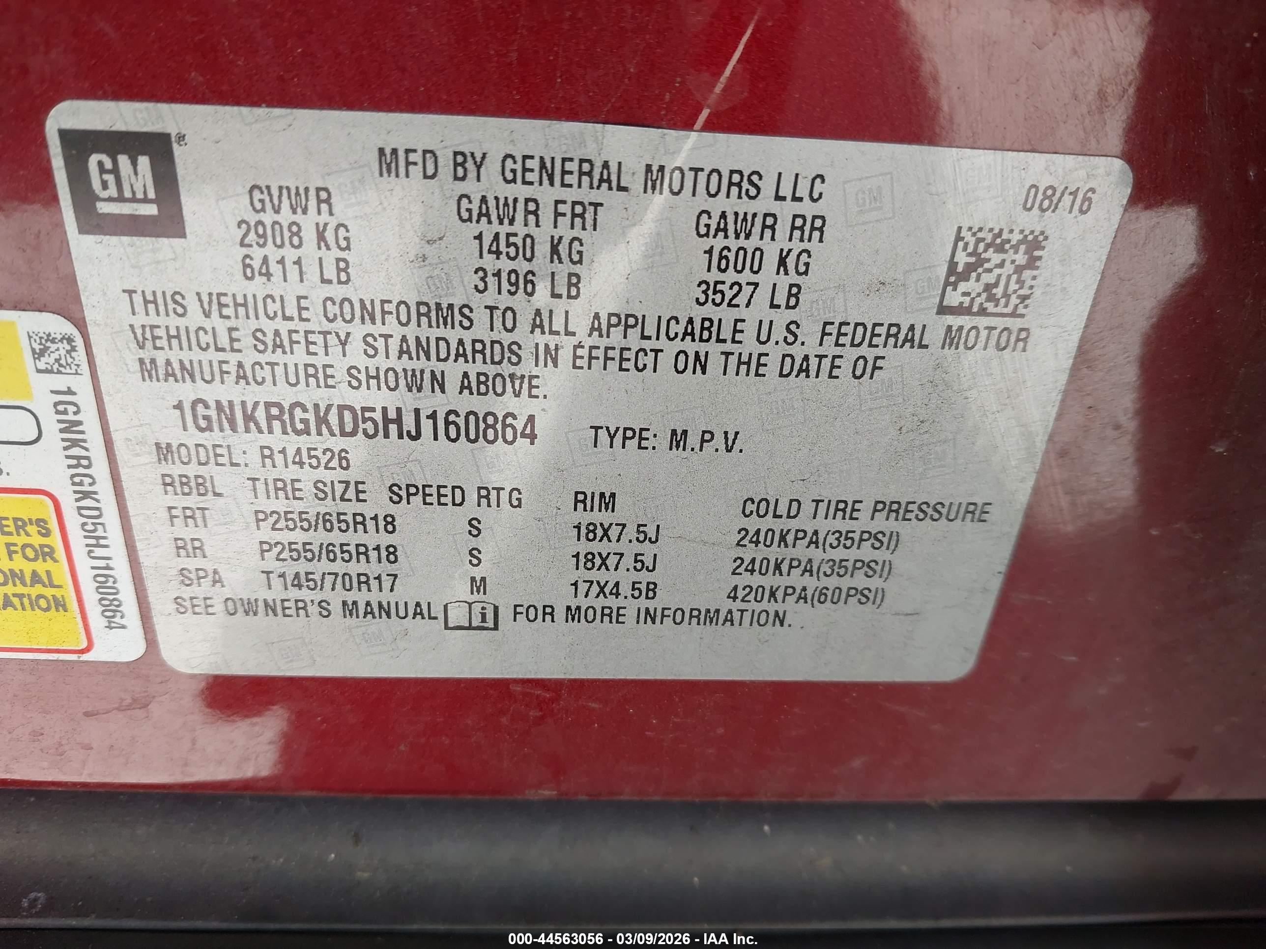 CHEVROLET TRAVERSE image 9