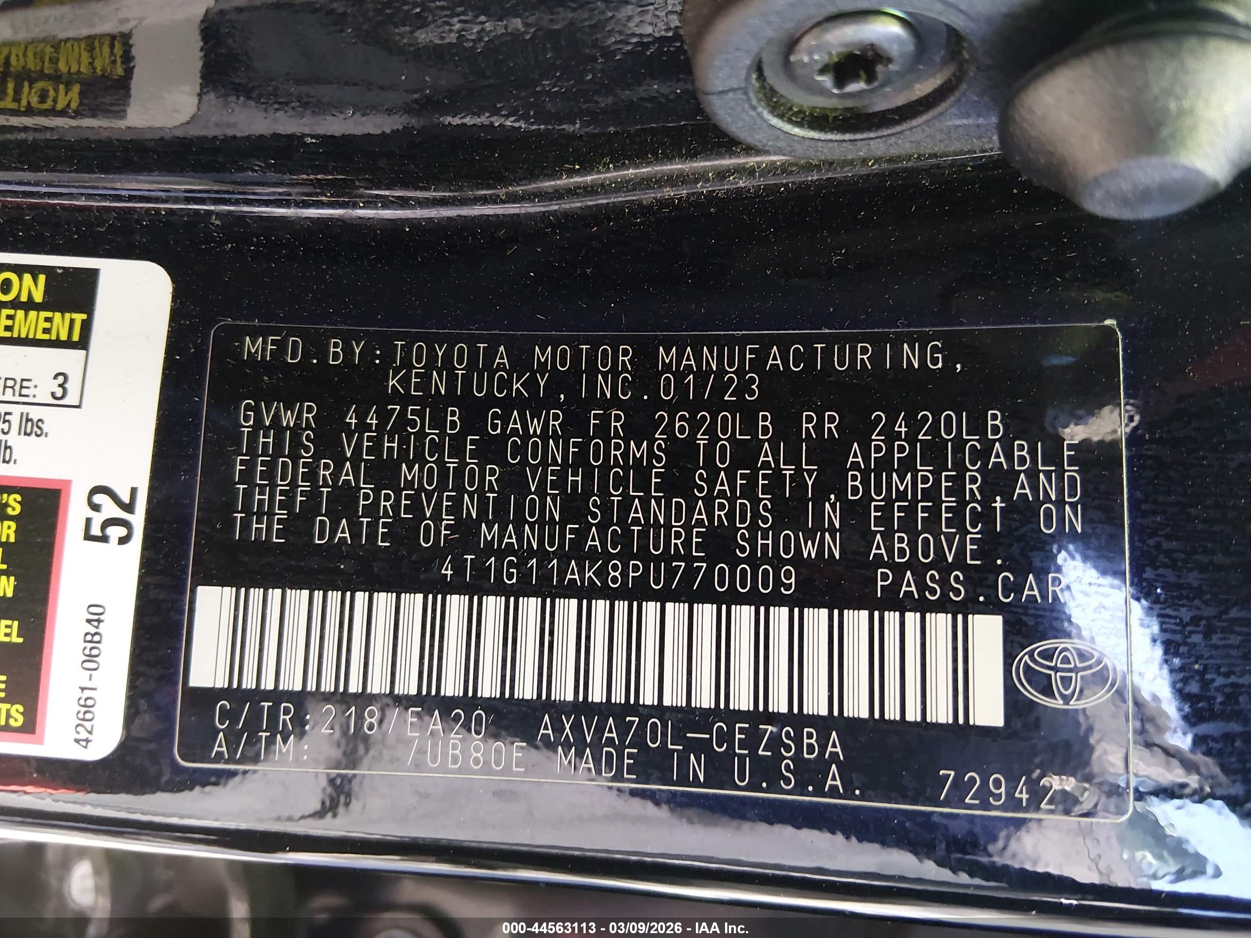 TOYOTA CAMRY image 9