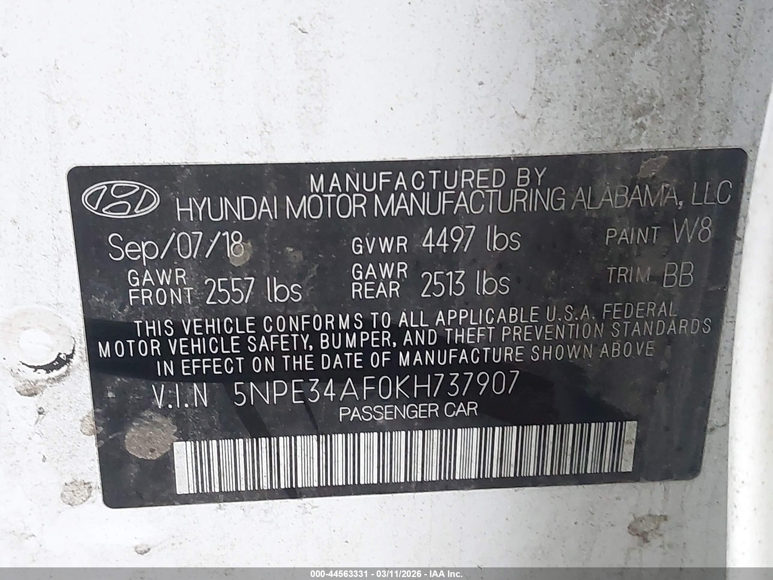 HYUNDAI SONATA image 9