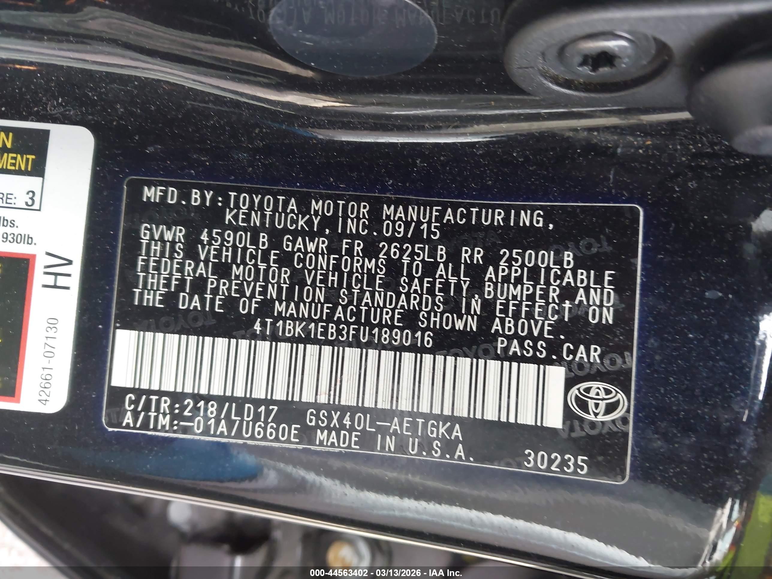 TOYOTA AVALON image 9