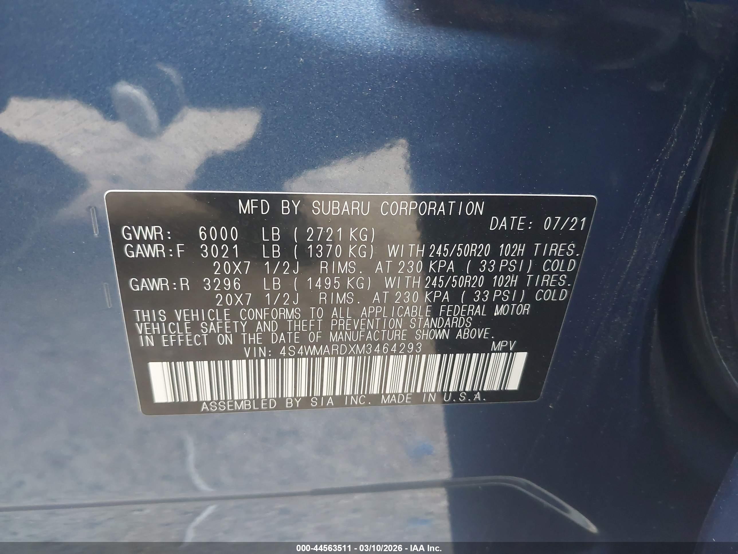 SUBARU ASCENT image 9