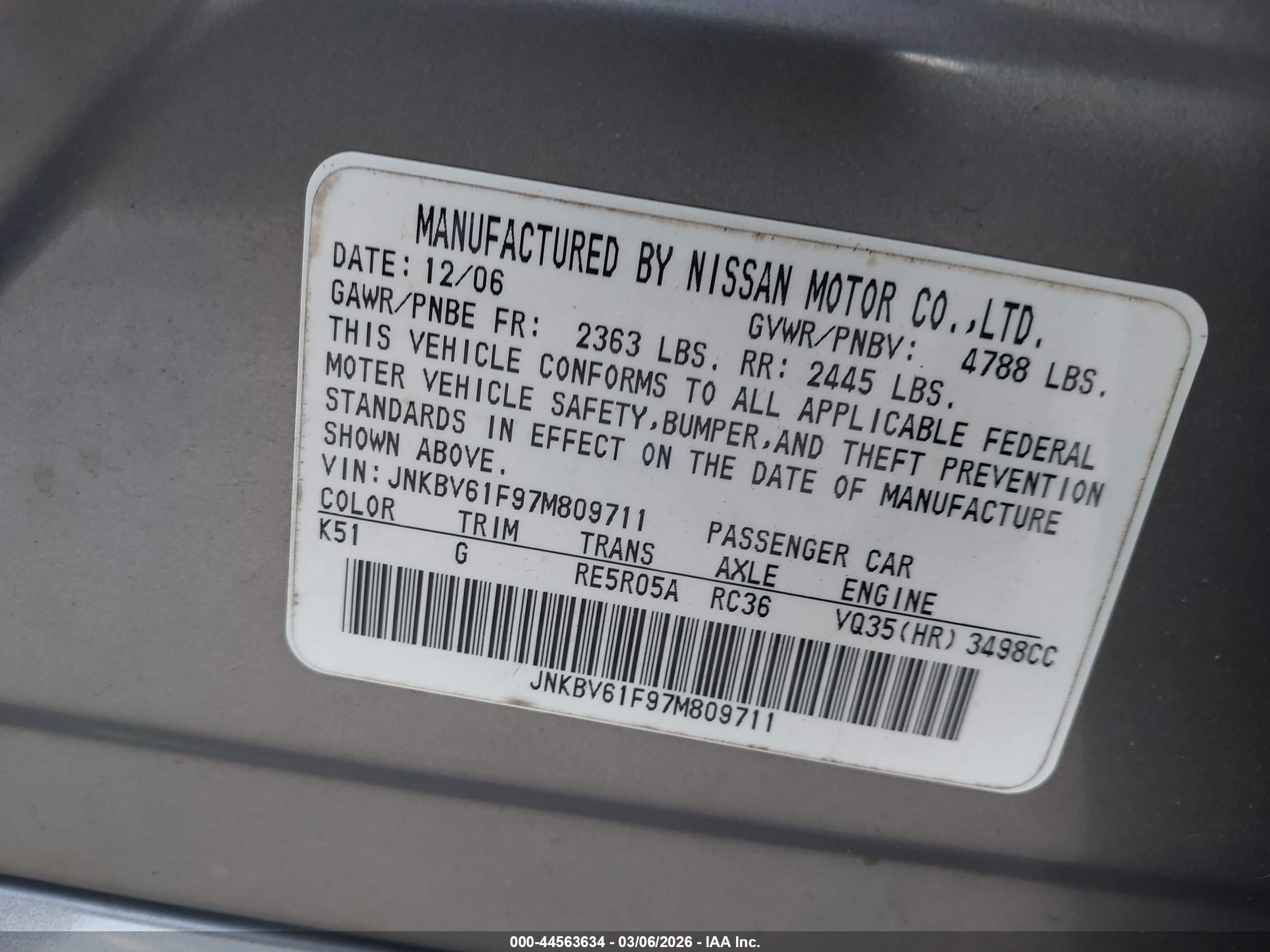 INFINITI G35X image 9