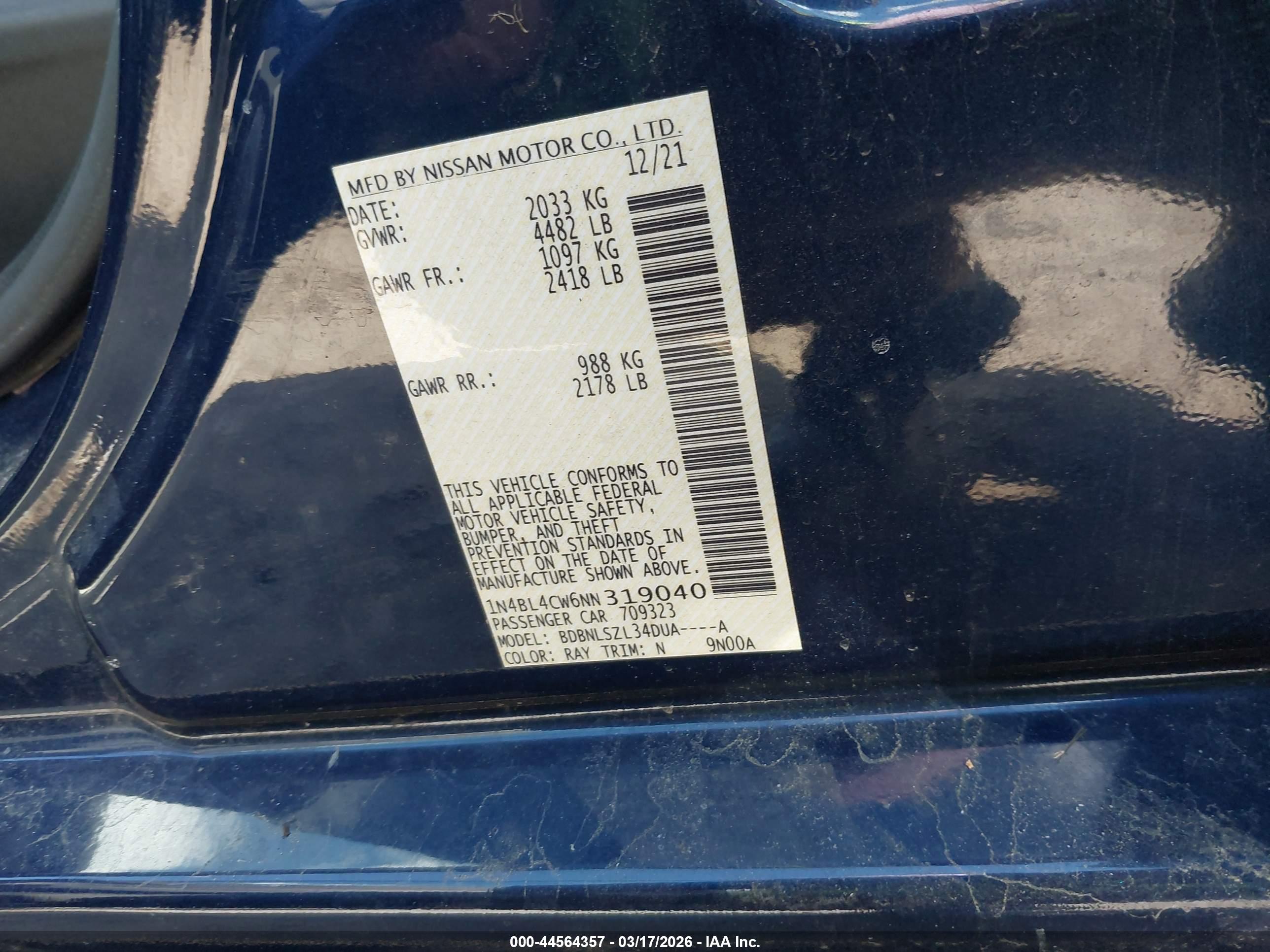 NISSAN ALTIMA image 9