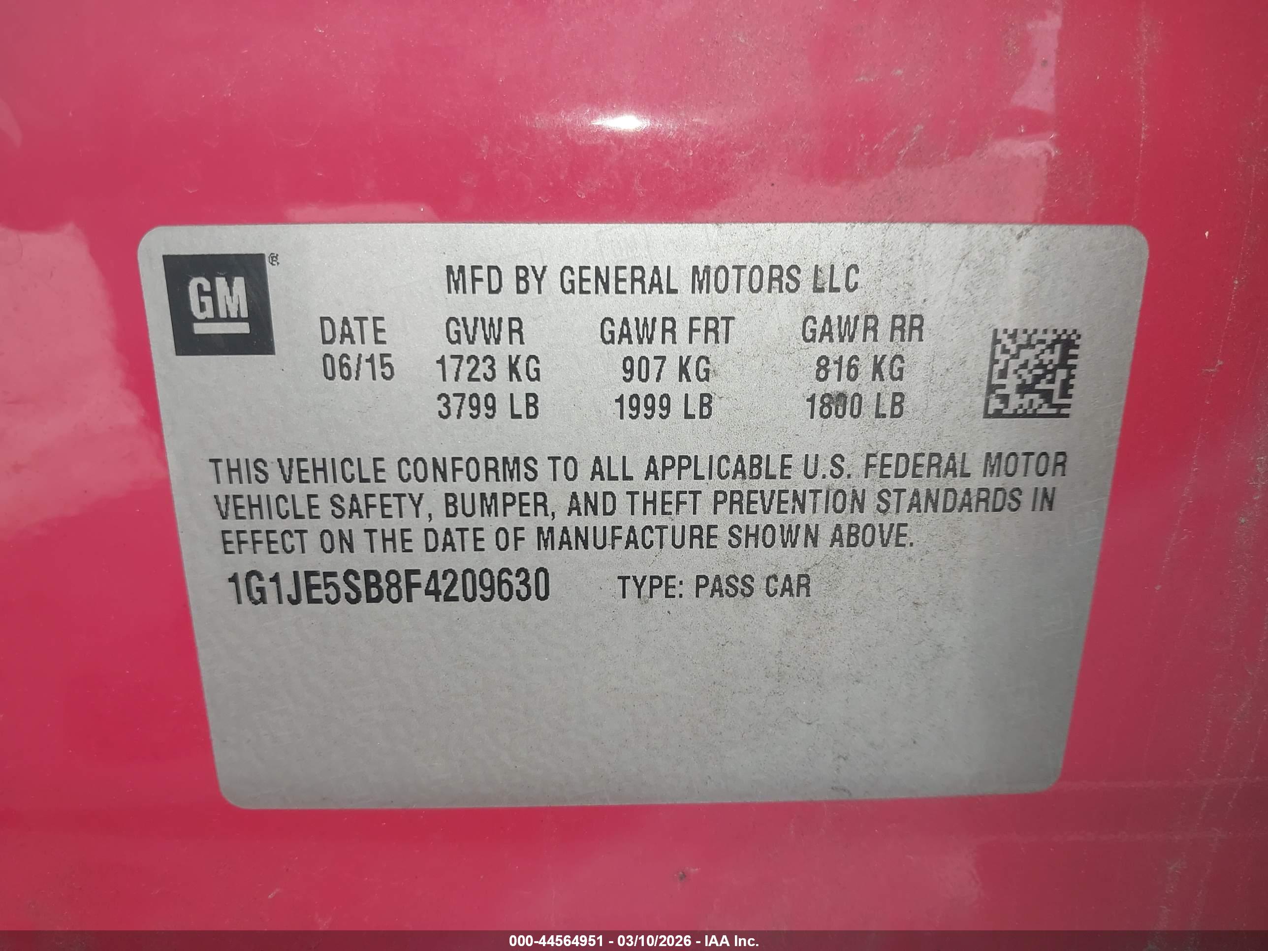 CHEVROLET SONIC image 9