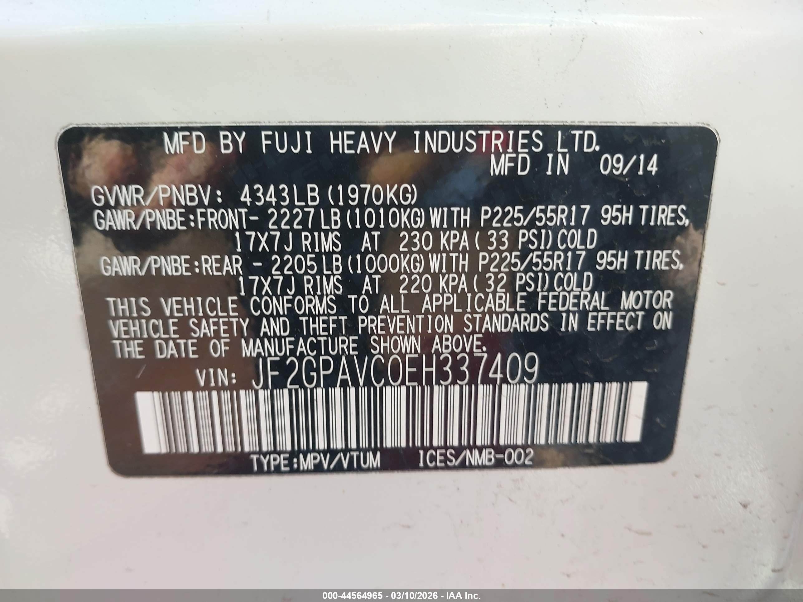 SUBARU XV image 9
