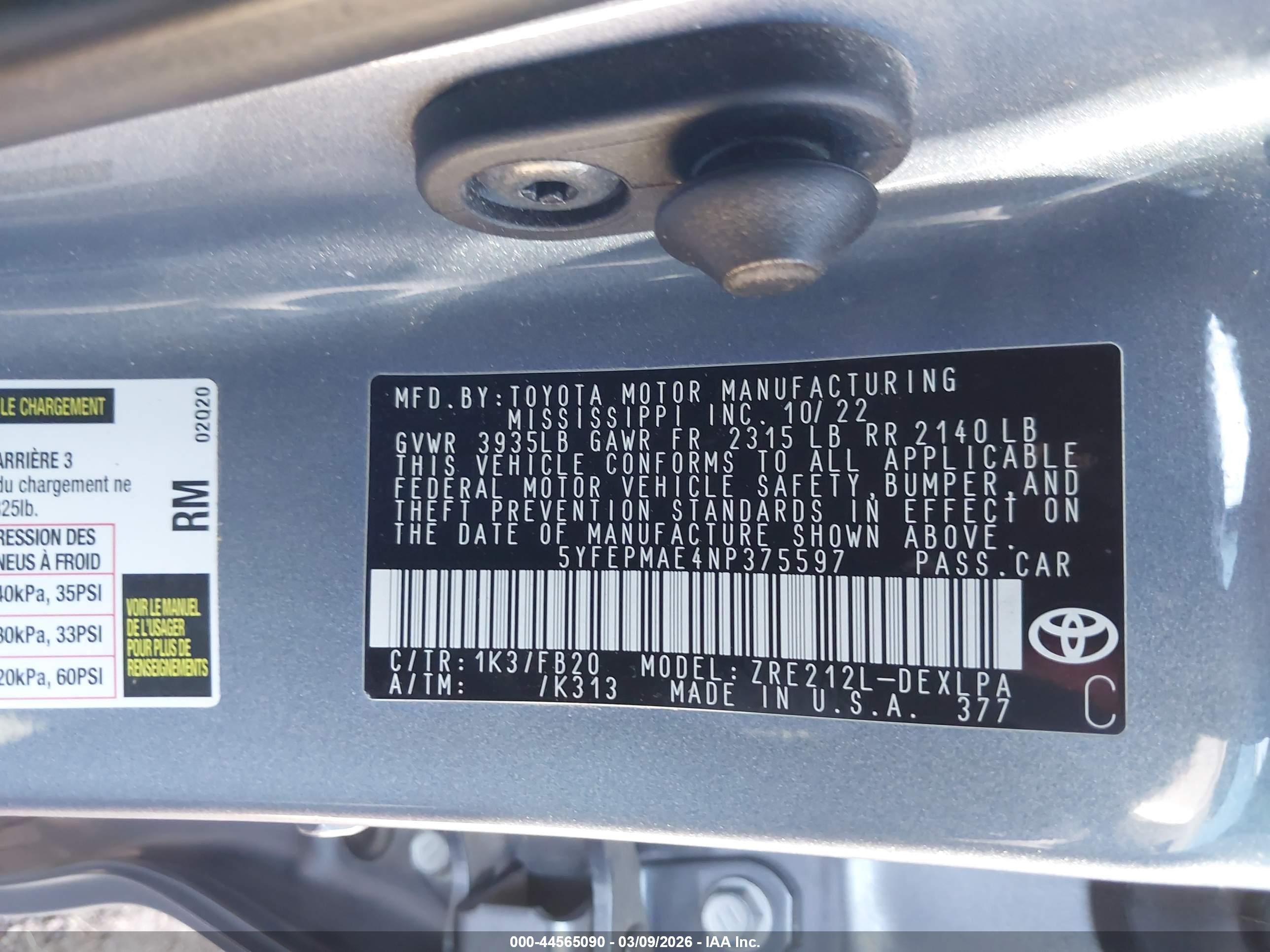 TOYOTA COROLLA image 9