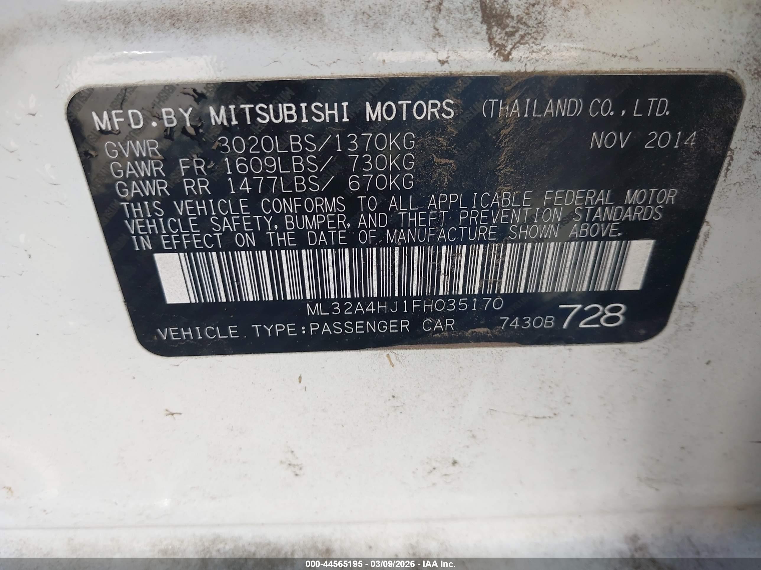 MITSUBISHI MIRAGE image 9