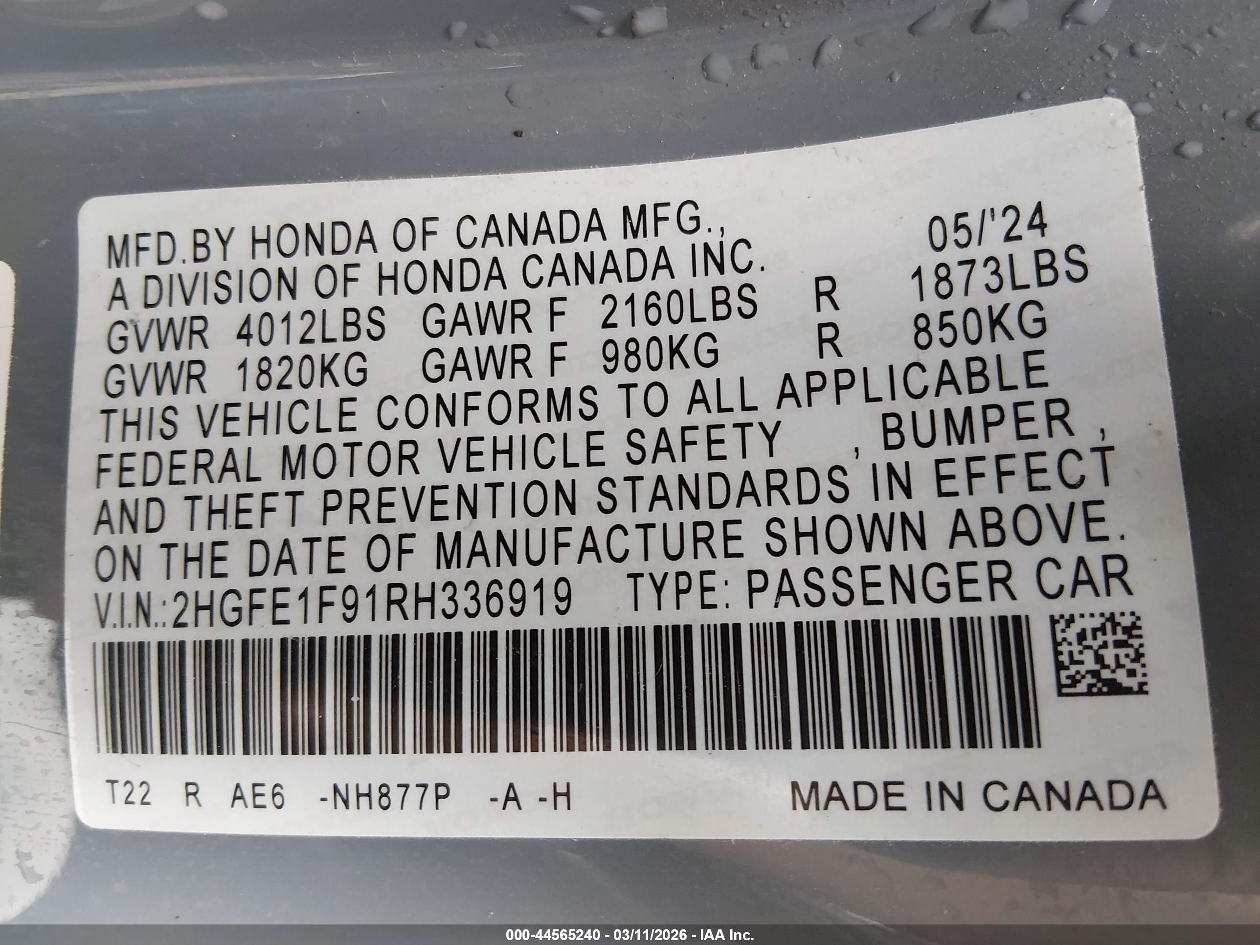 HONDA CIVIC image 9