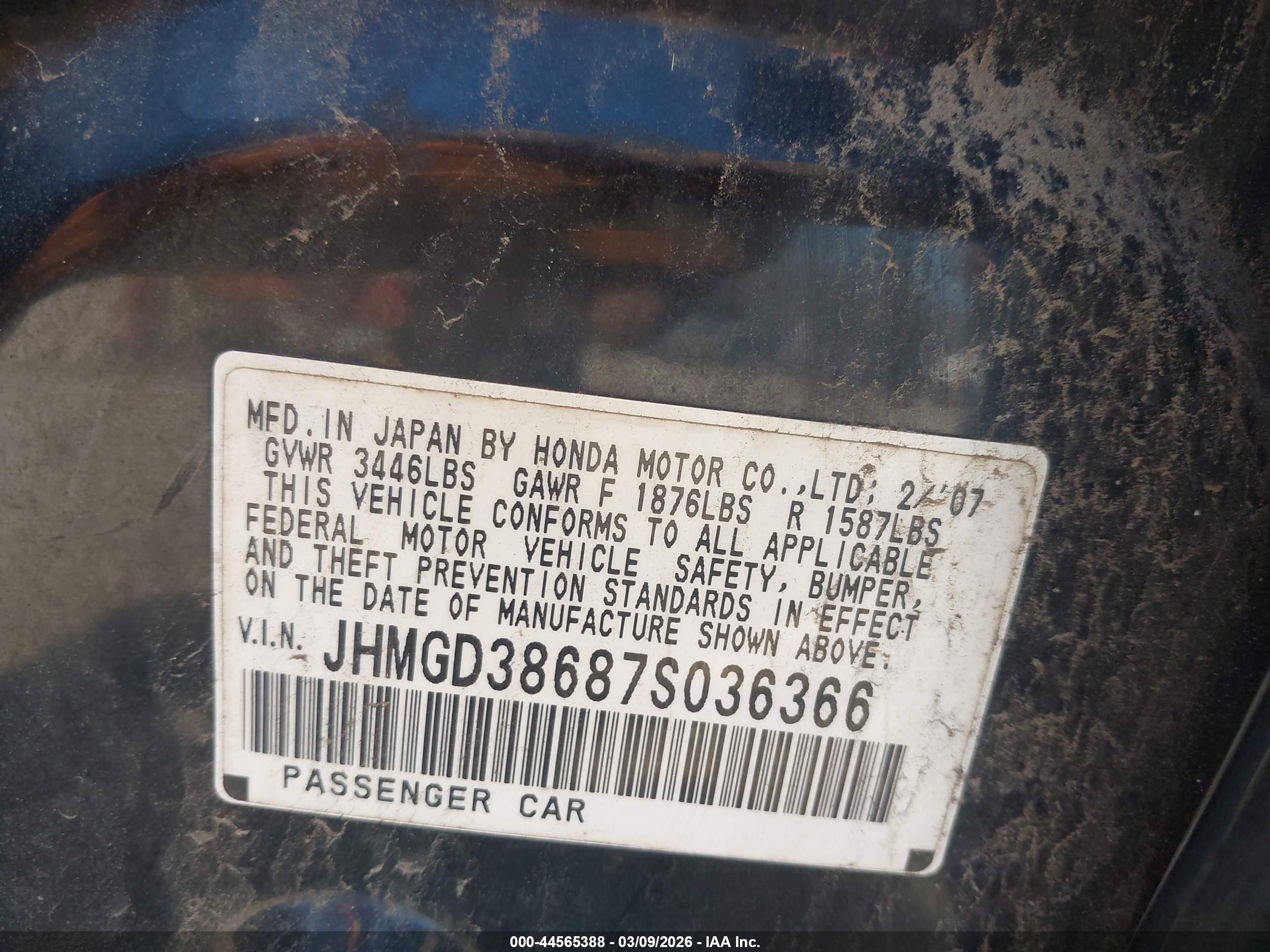 HONDA FIT image 9