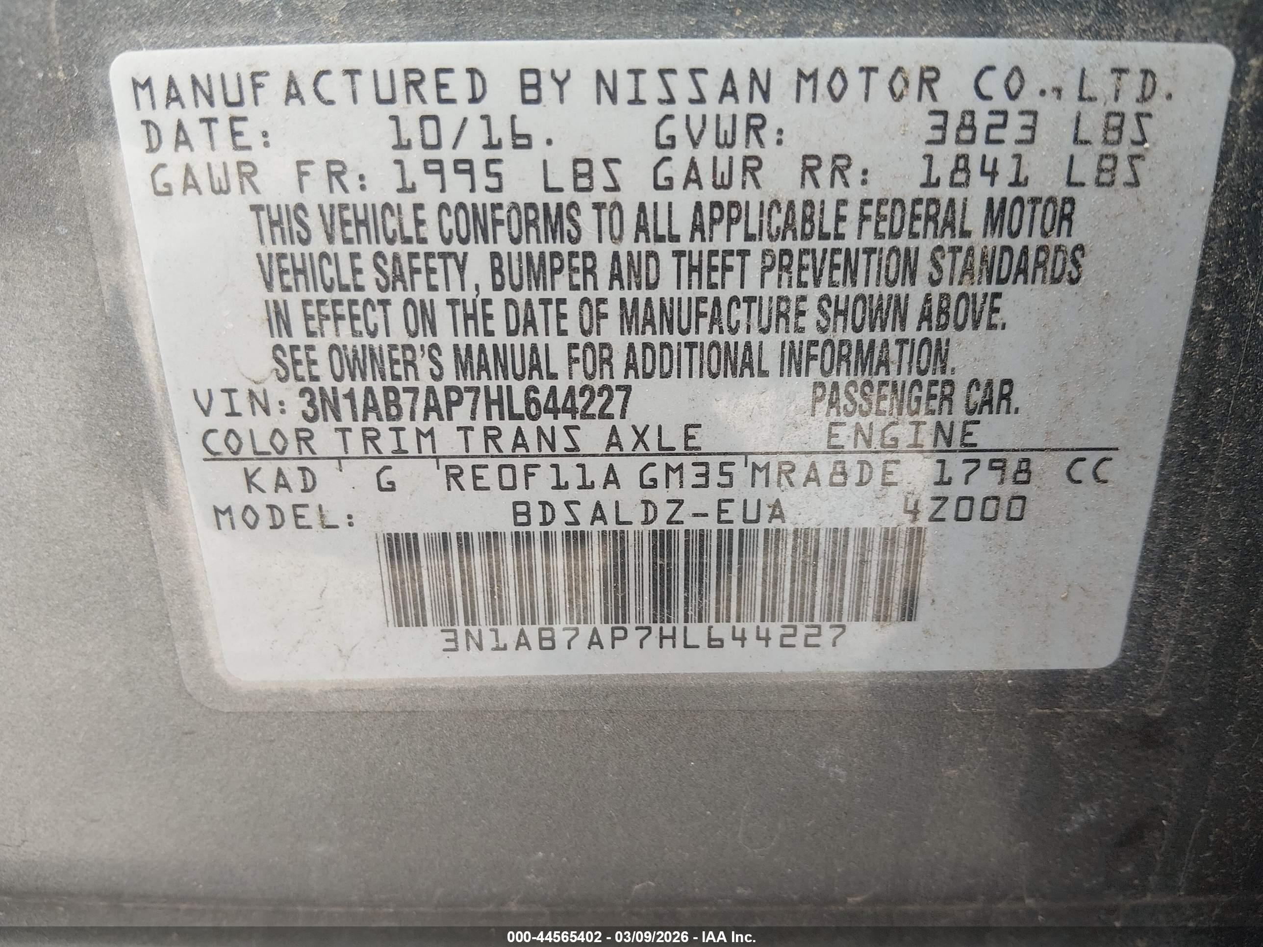 NISSAN SENTRA image 9