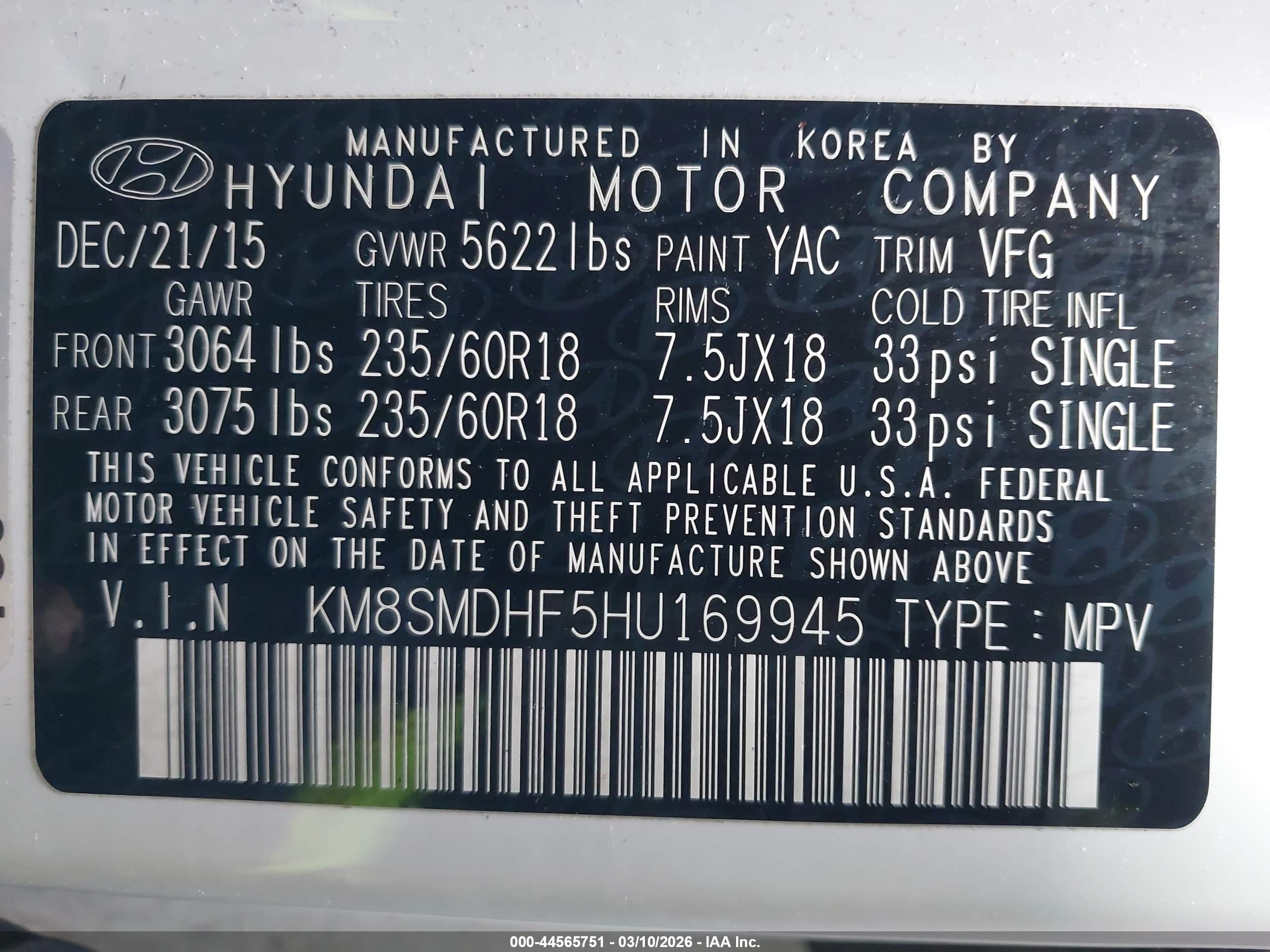 HYUNDAI SANTA image 9