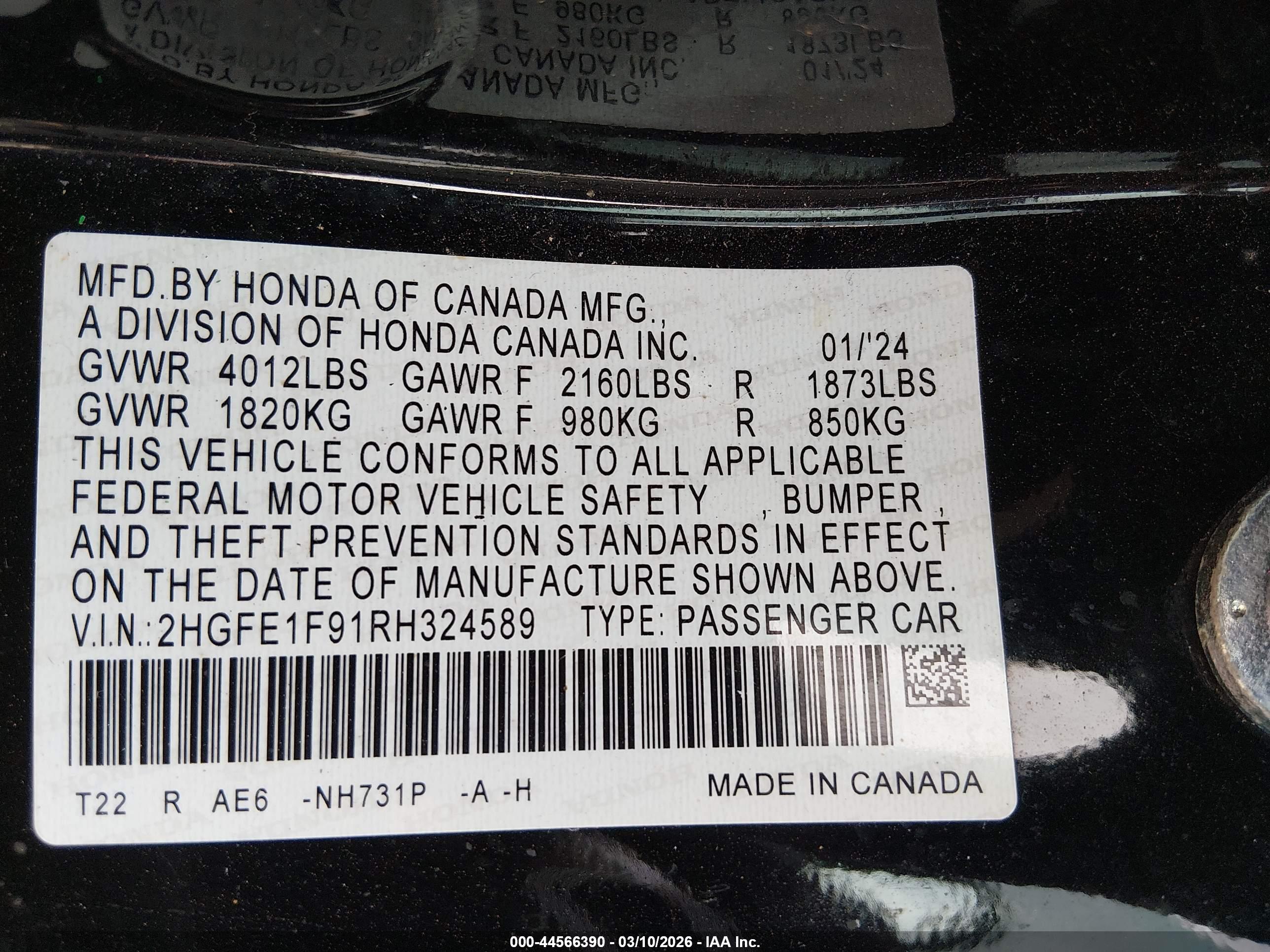 HONDA CIVIC image 9