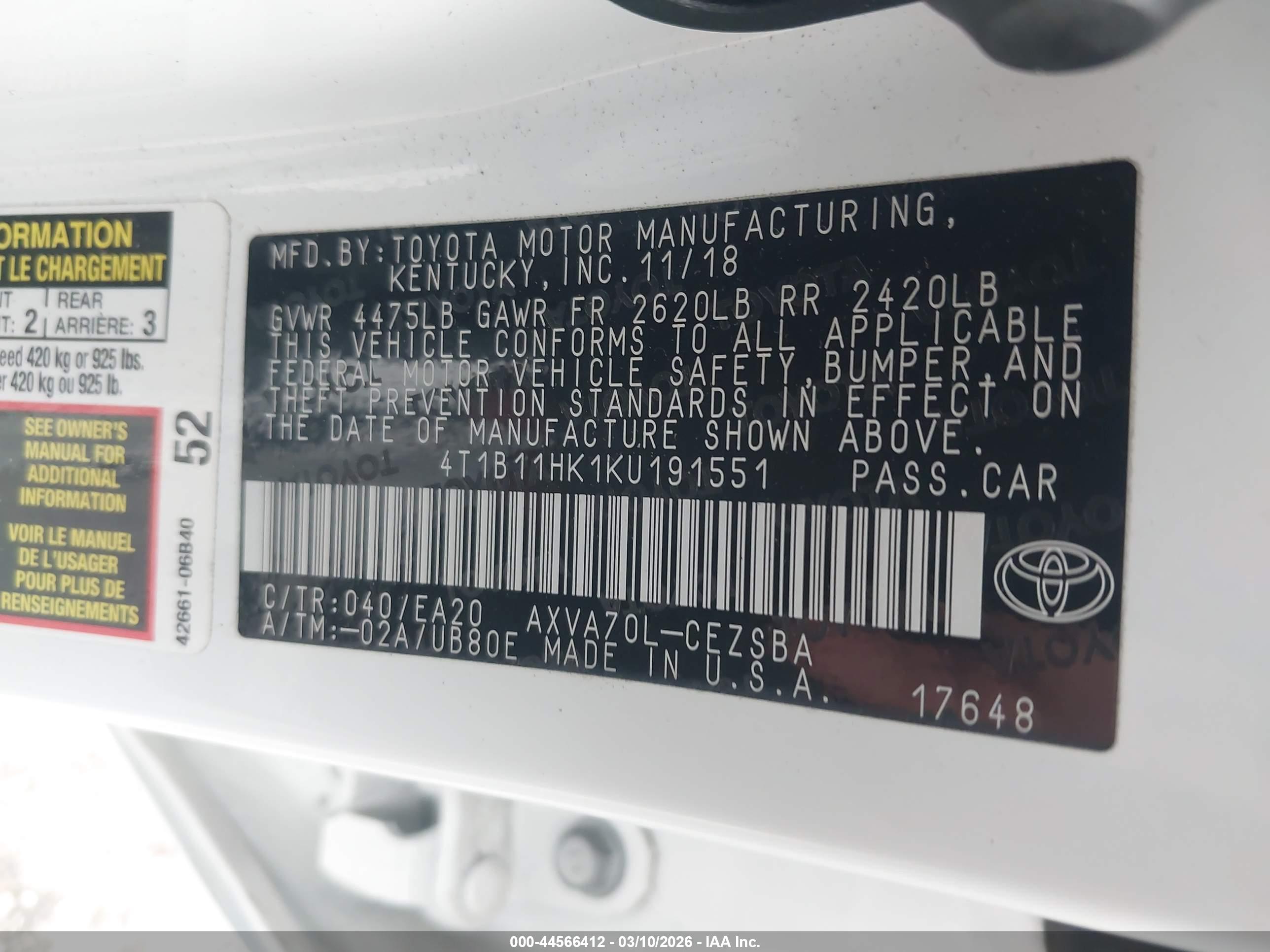 TOYOTA CAMRY image 9