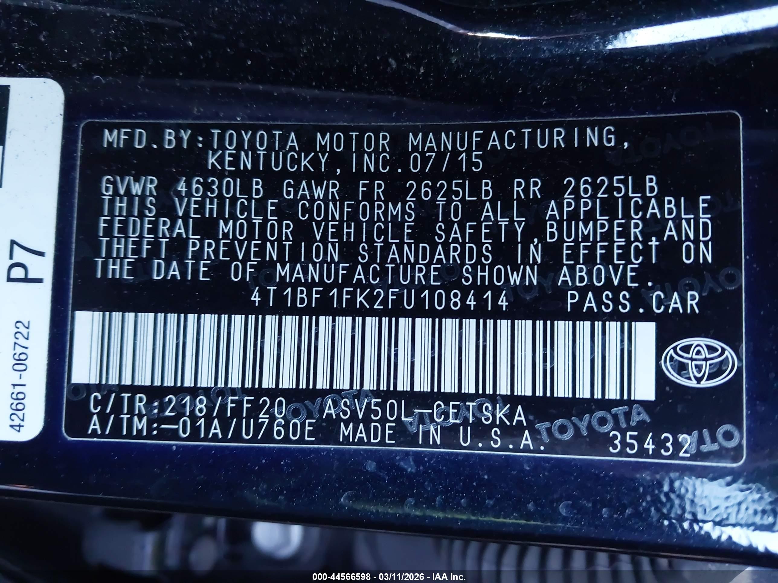 TOYOTA CAMRY image 9