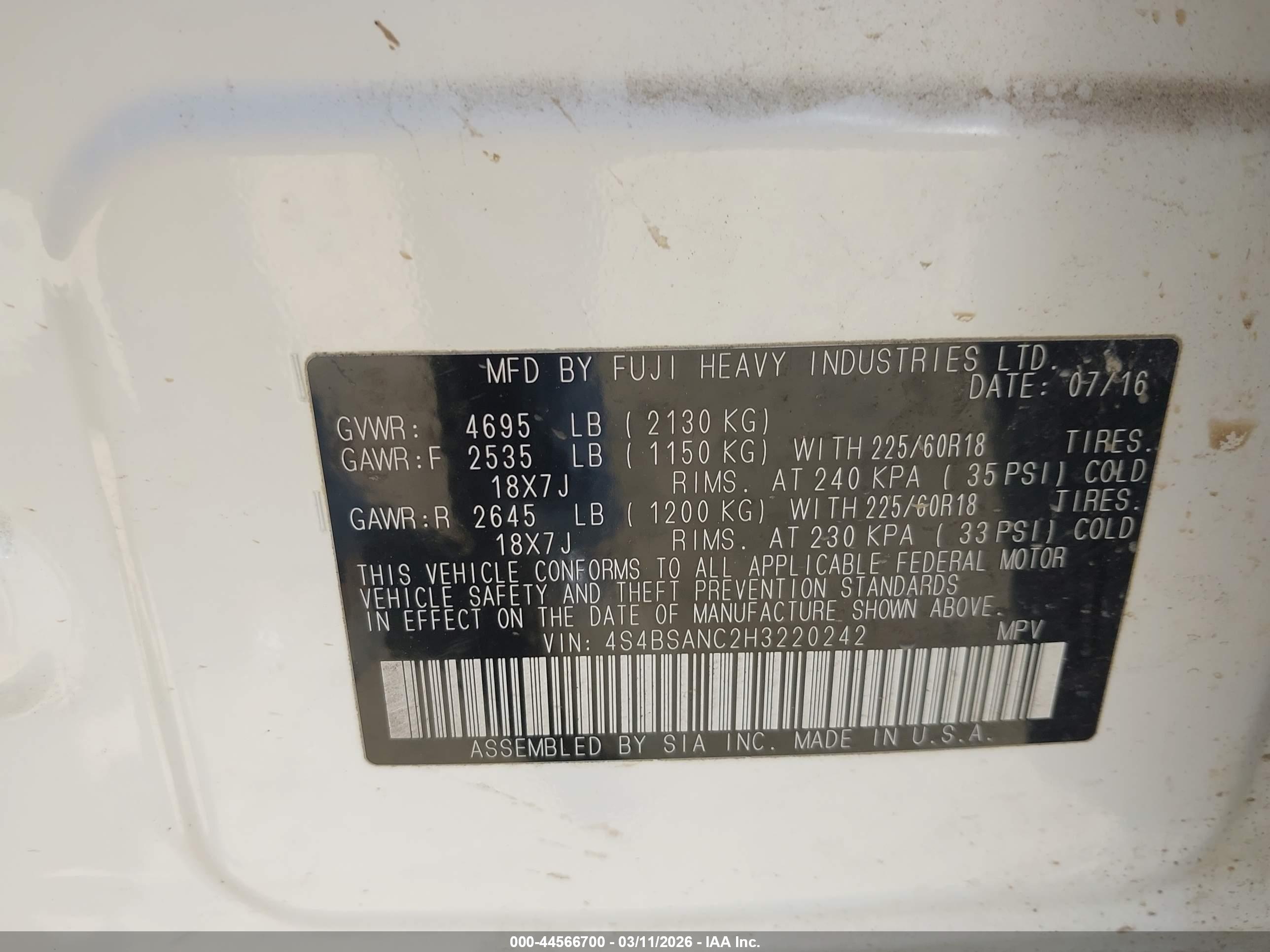SUBARU OUTBACK image 9