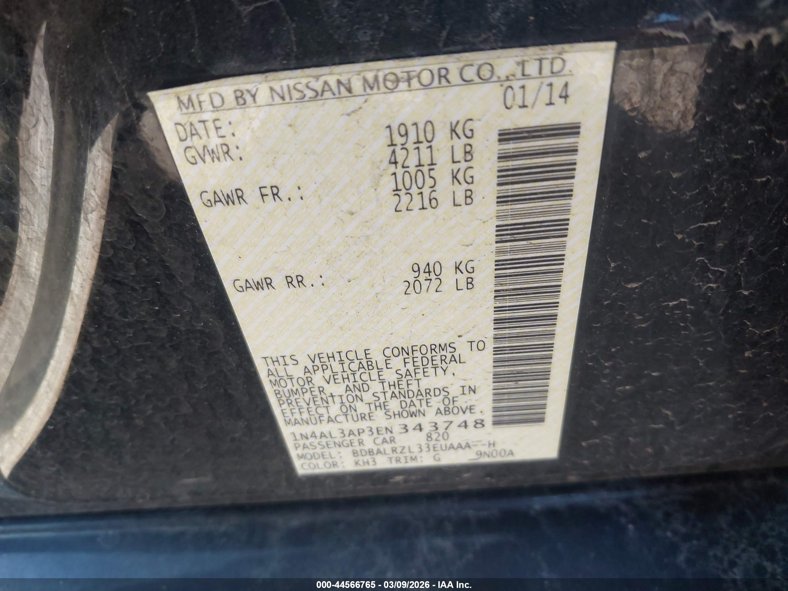NISSAN ALTIMA image 9