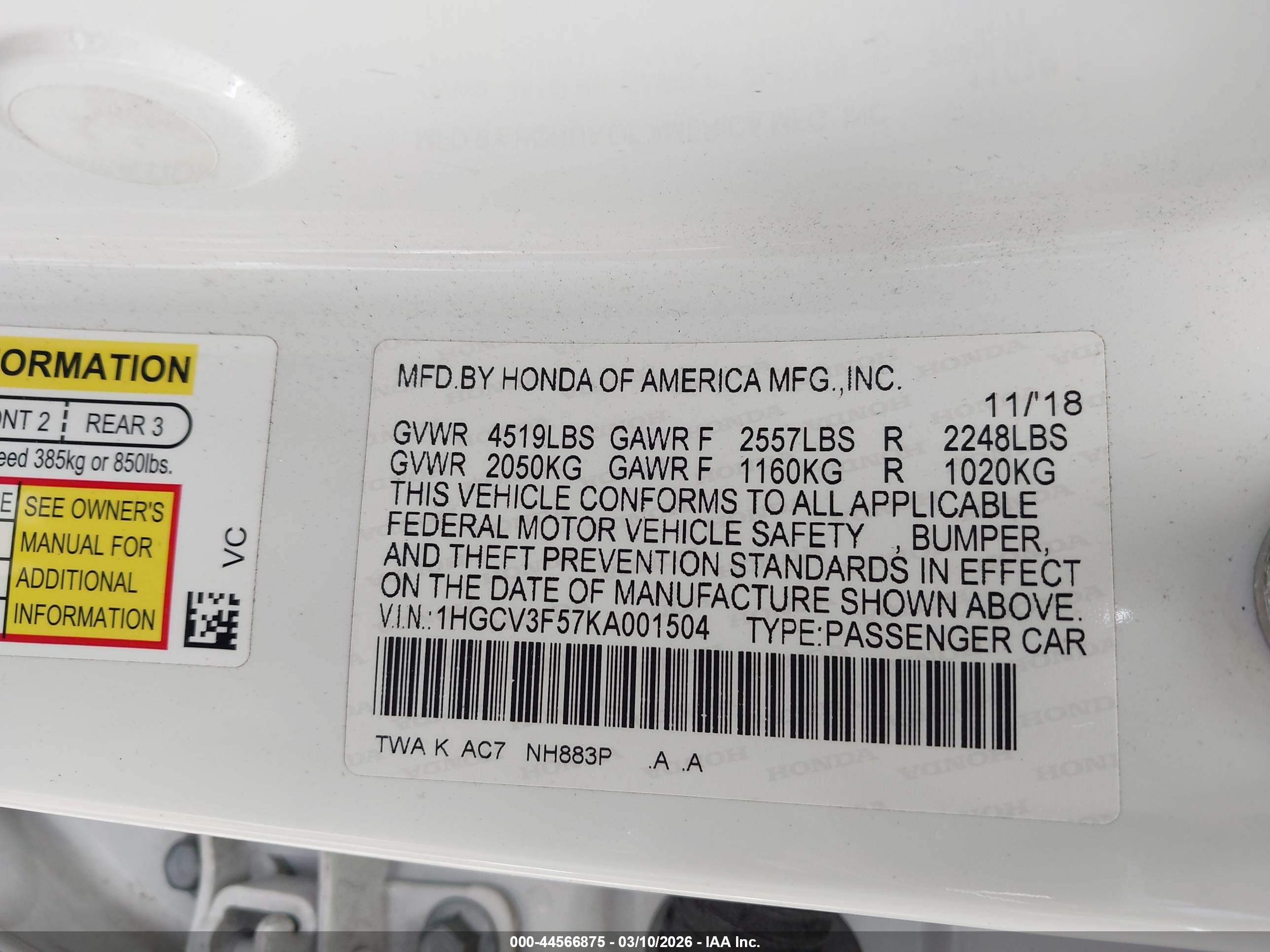 HONDA ACCORD image 9