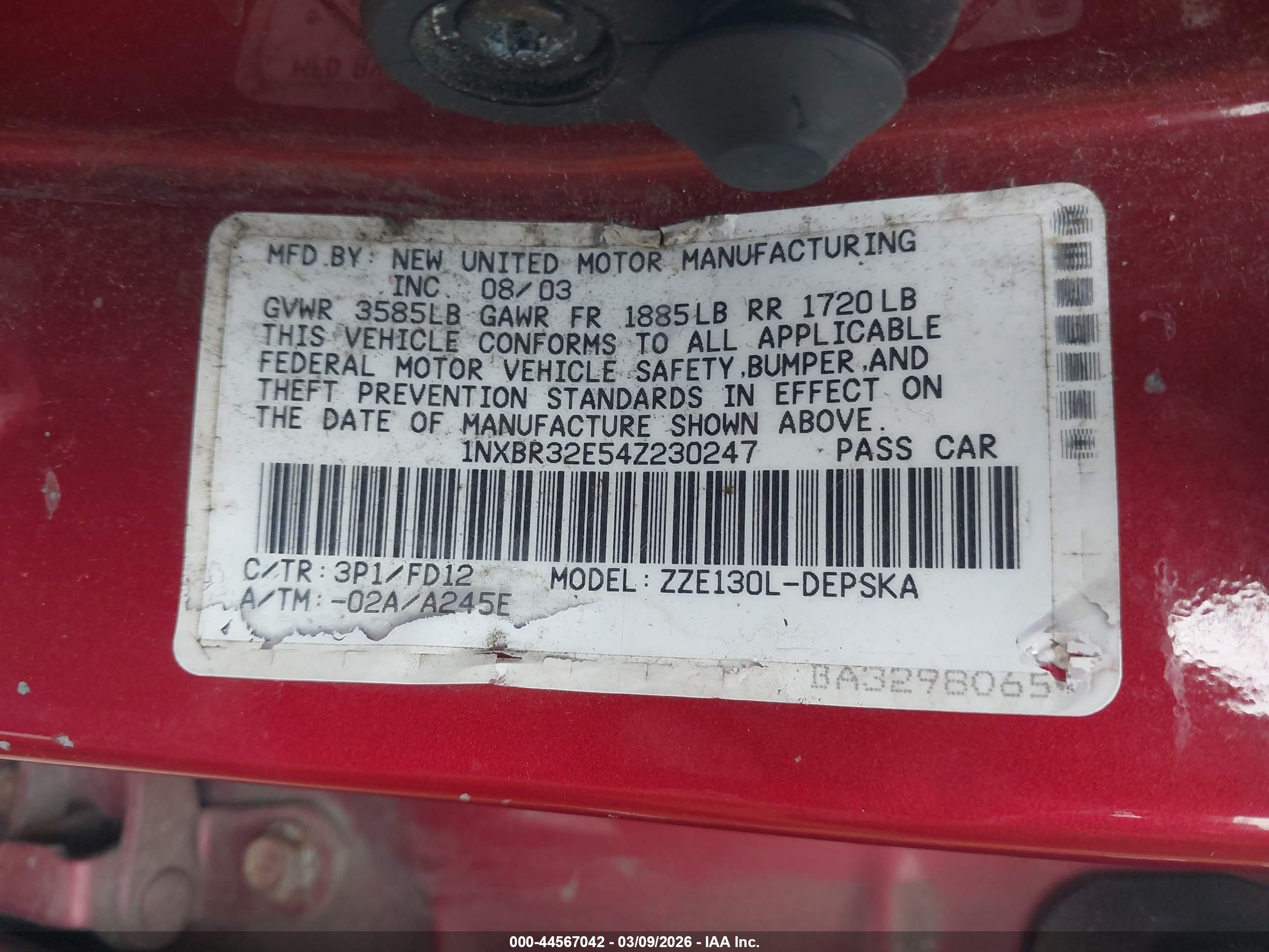 TOYOTA COROLLA image 9