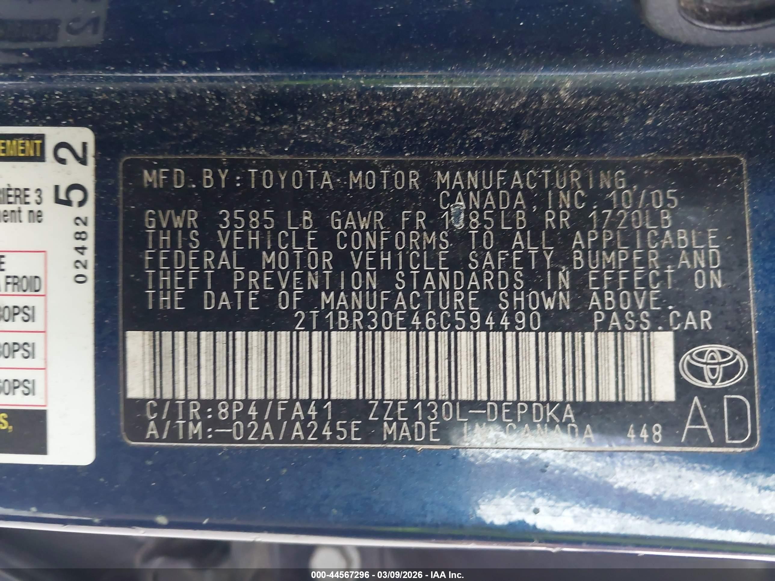 TOYOTA COROLLA image 9