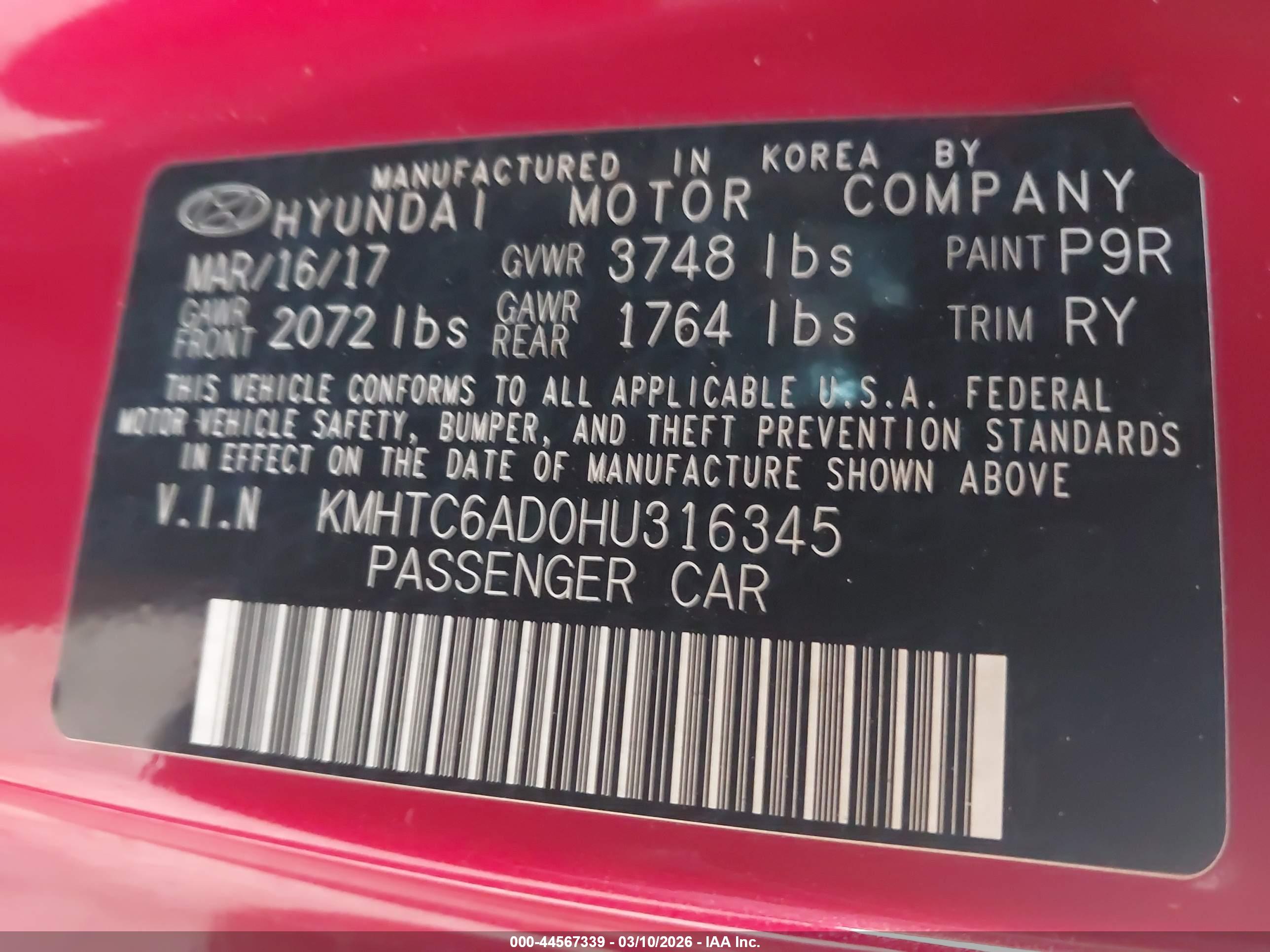 HYUNDAI VELOSTER image 9