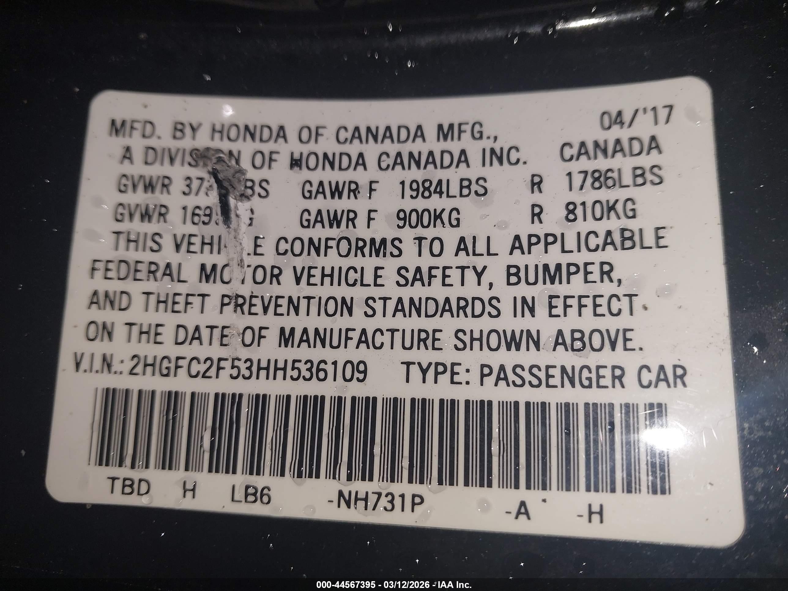 HONDA CIVIC image 9