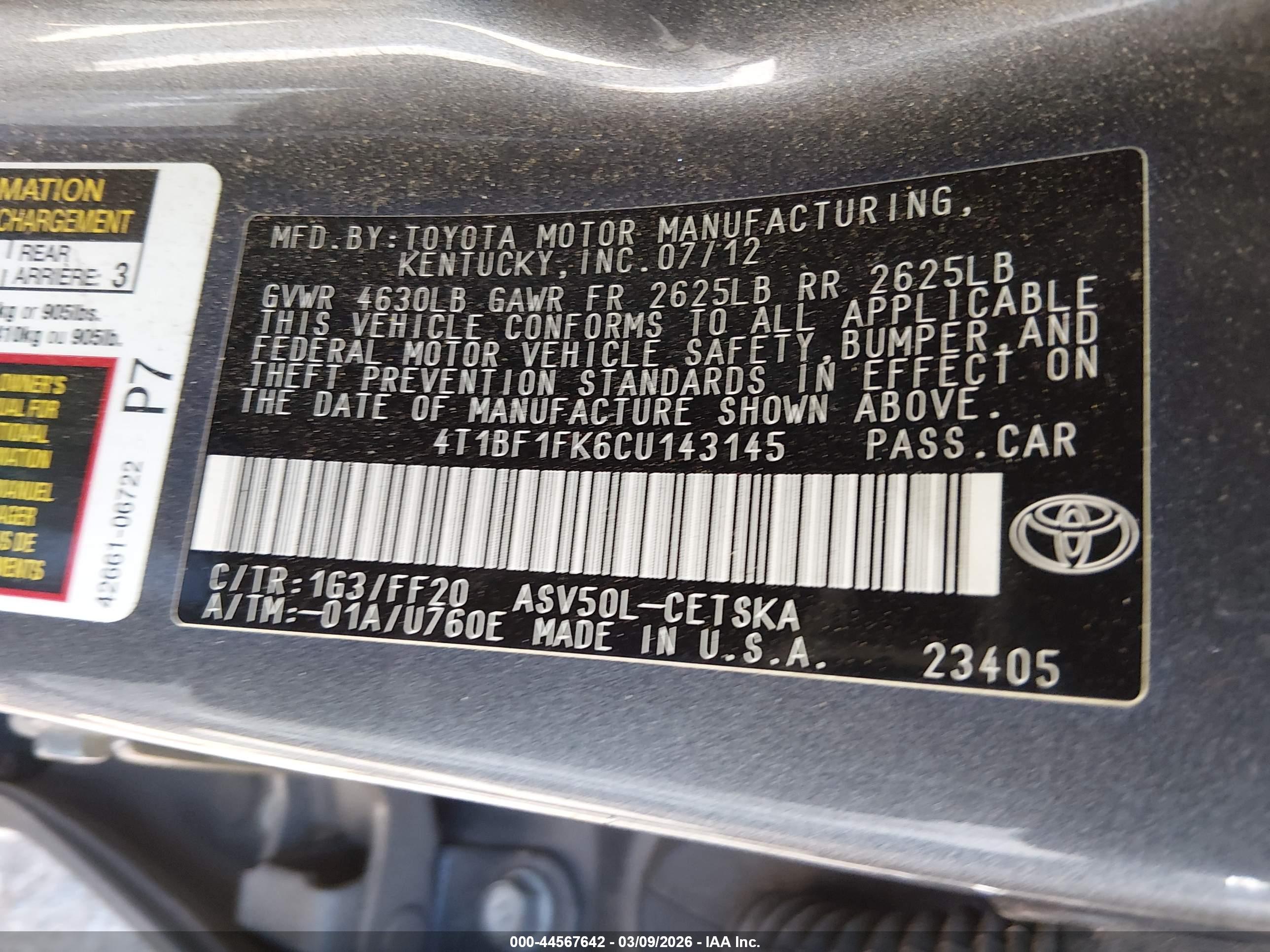 TOYOTA CAMRY image 9